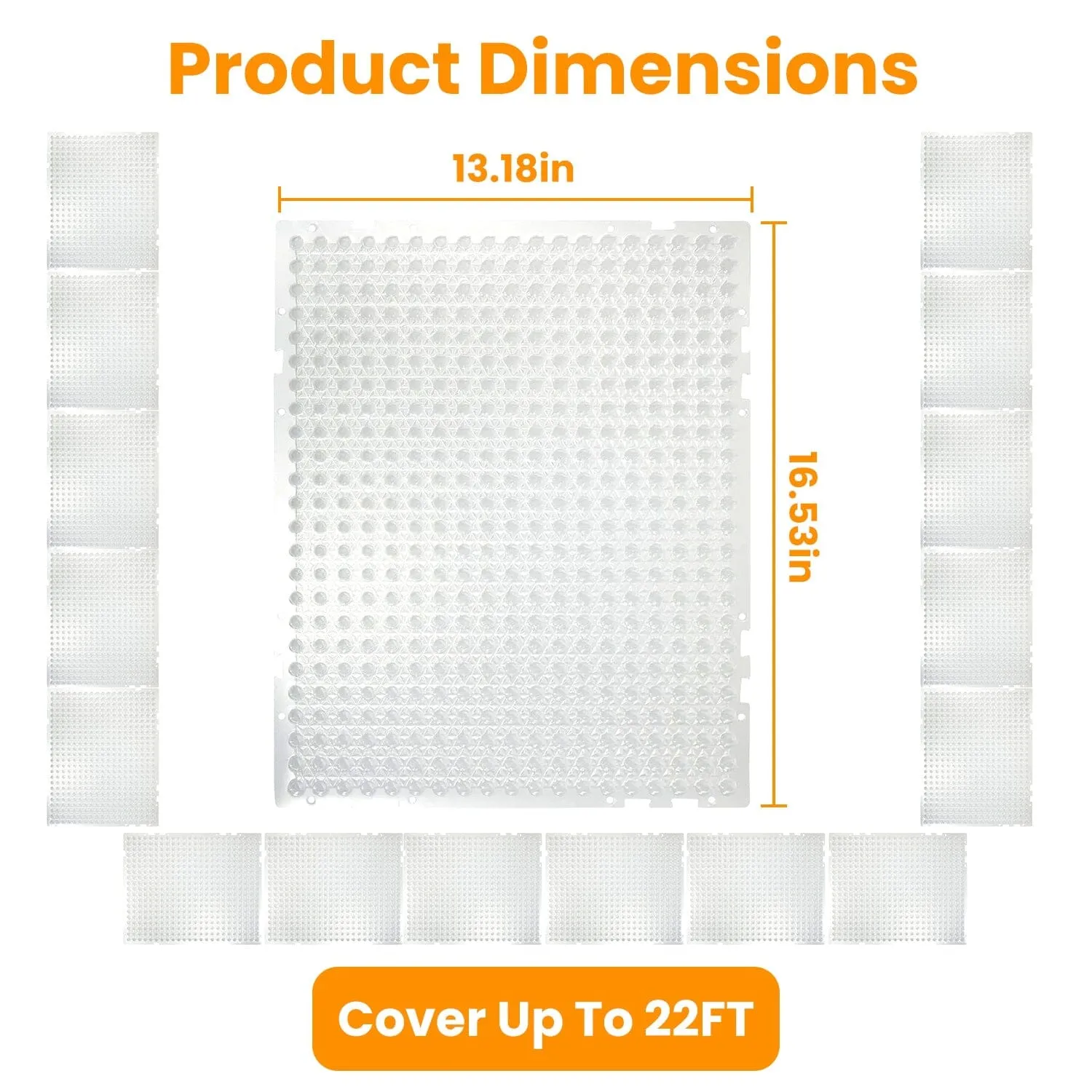 16-Pieces: Deterrent Training Mats with Spikes