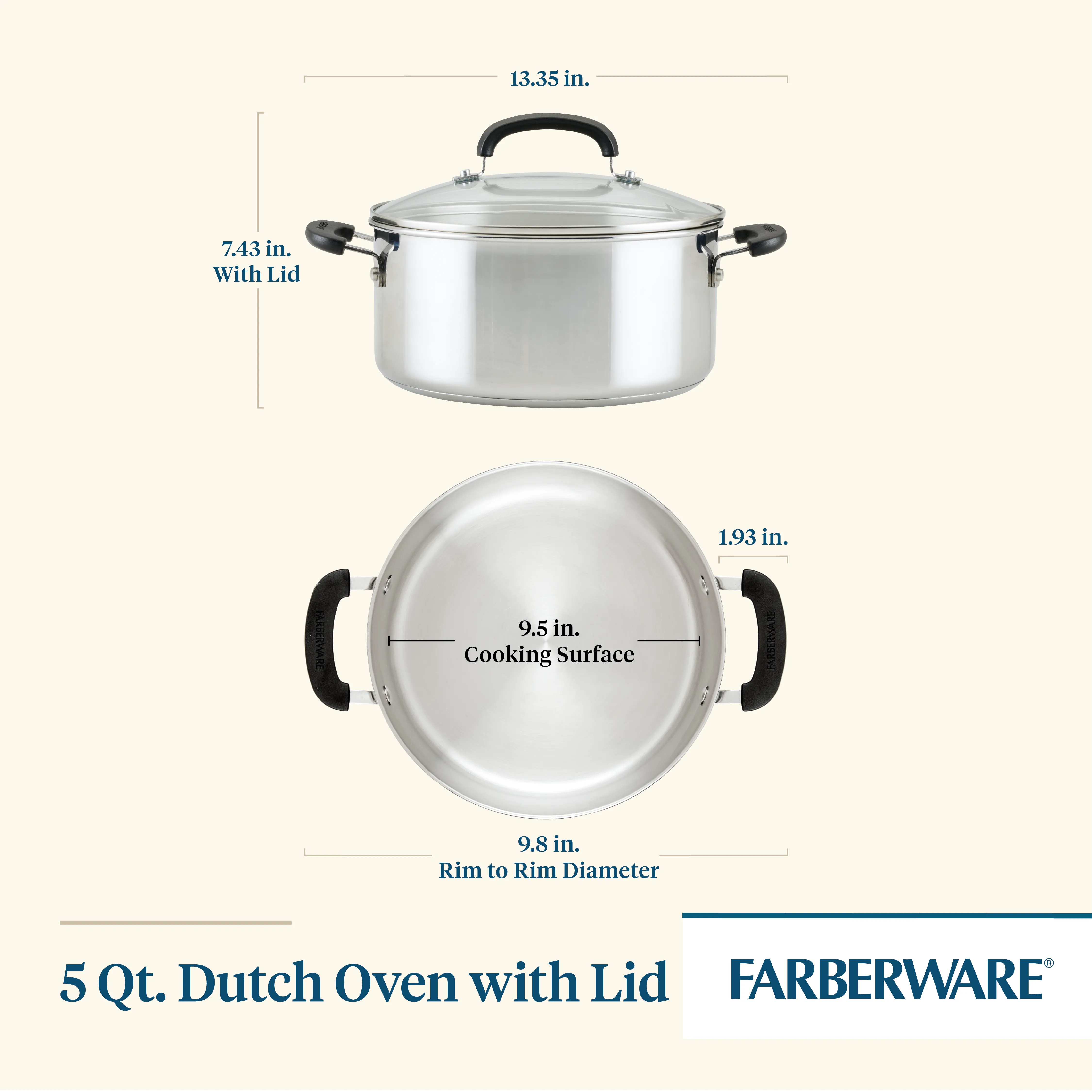 5-Quart Stainless Steel Dutch Oven