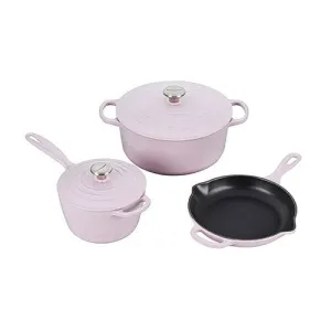 5pc Signature Cast Iron Cookware Set, Shallot