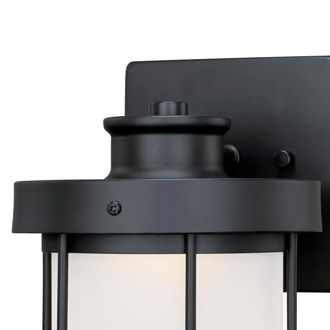 Barkley One-Light Dimmable LED Outdoor Wall Fixture, Matte Black Finish