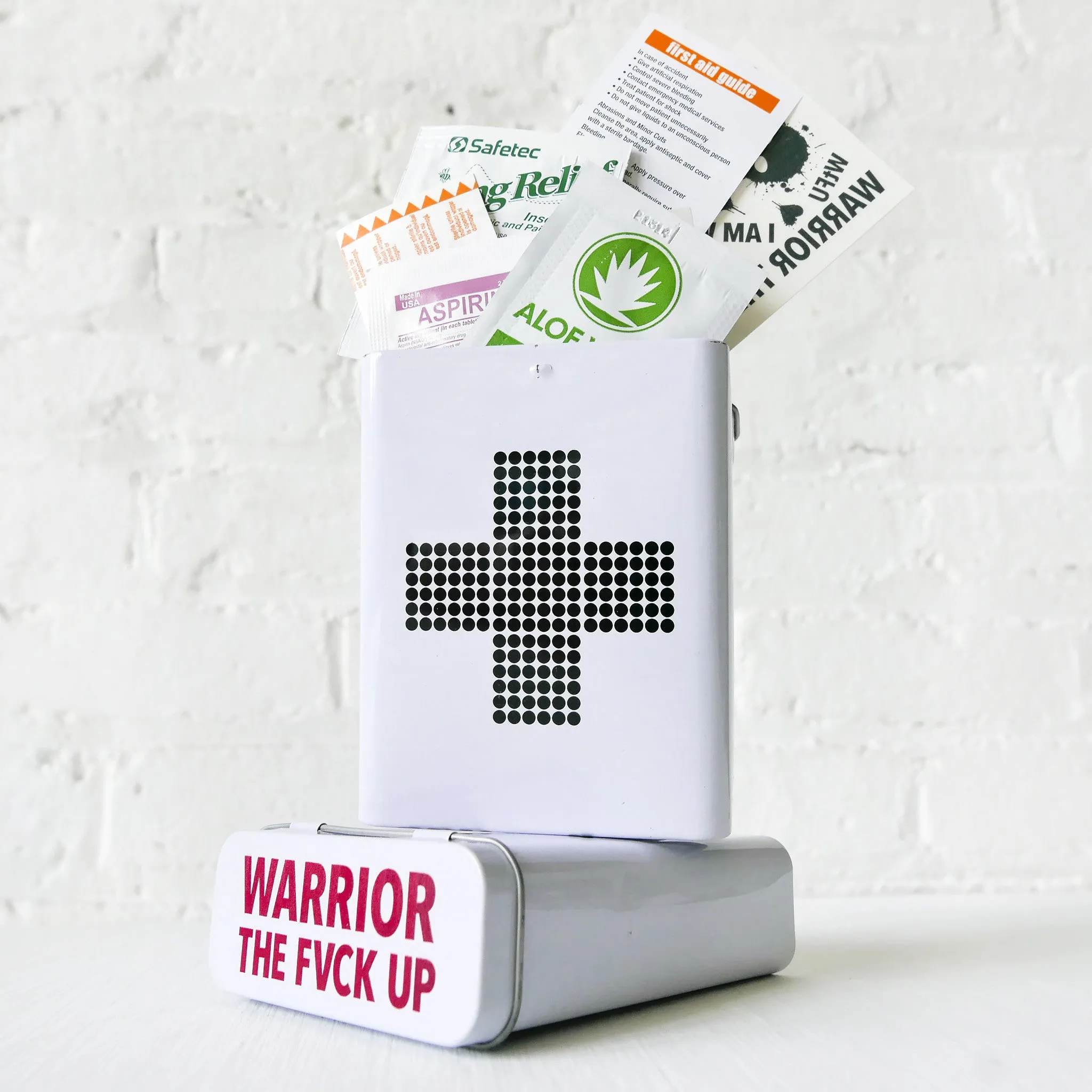 Battle Wounds Kit - Retro First Aid Tin with Warrior Temporary Tattoos