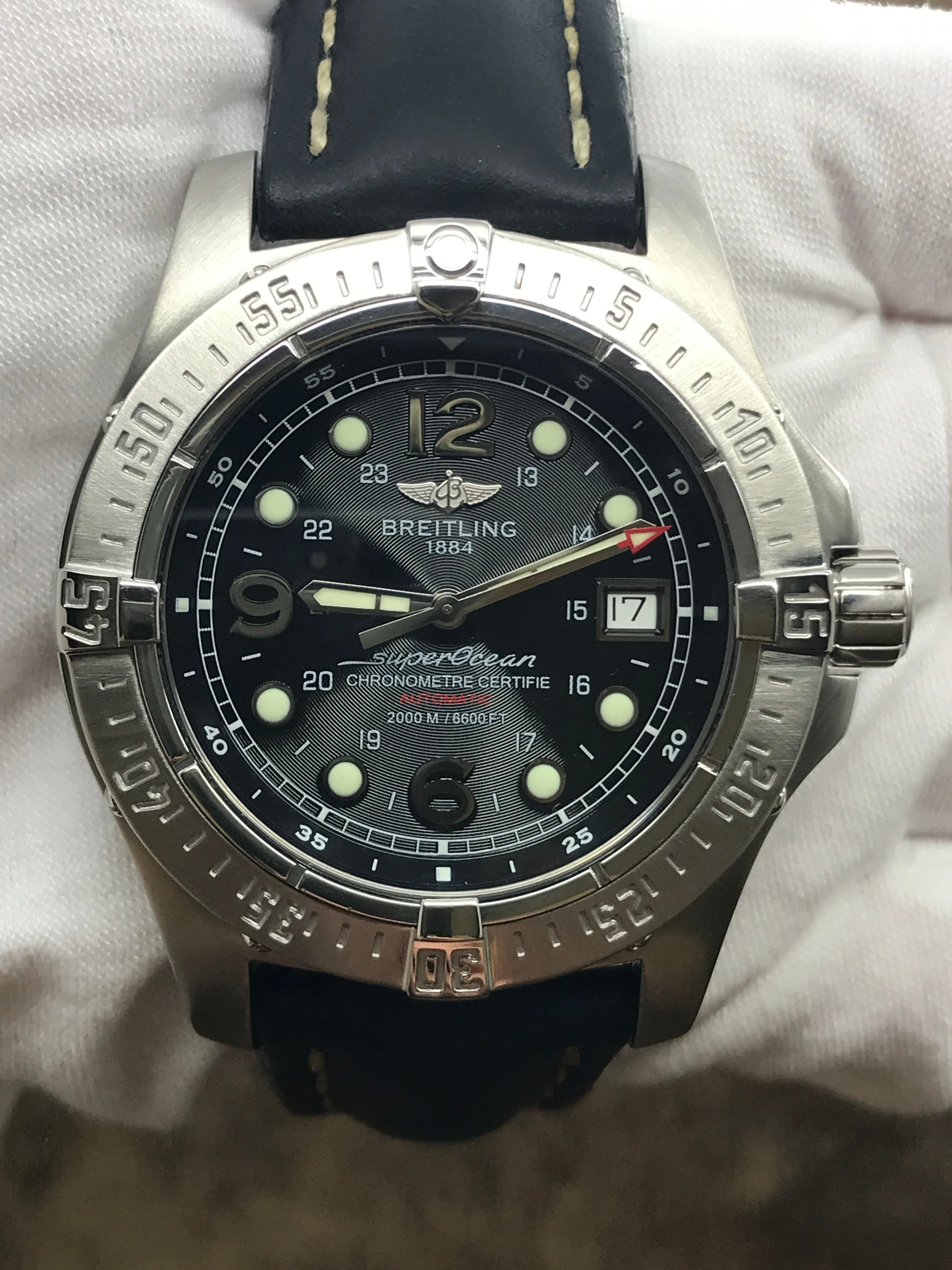 Breitling SuperOcean Steelfish A17390 Black Dial Automatic Men's Watch