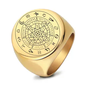 Buddha Stones 12 Constellations of the Zodiac Protection Blessing Ring