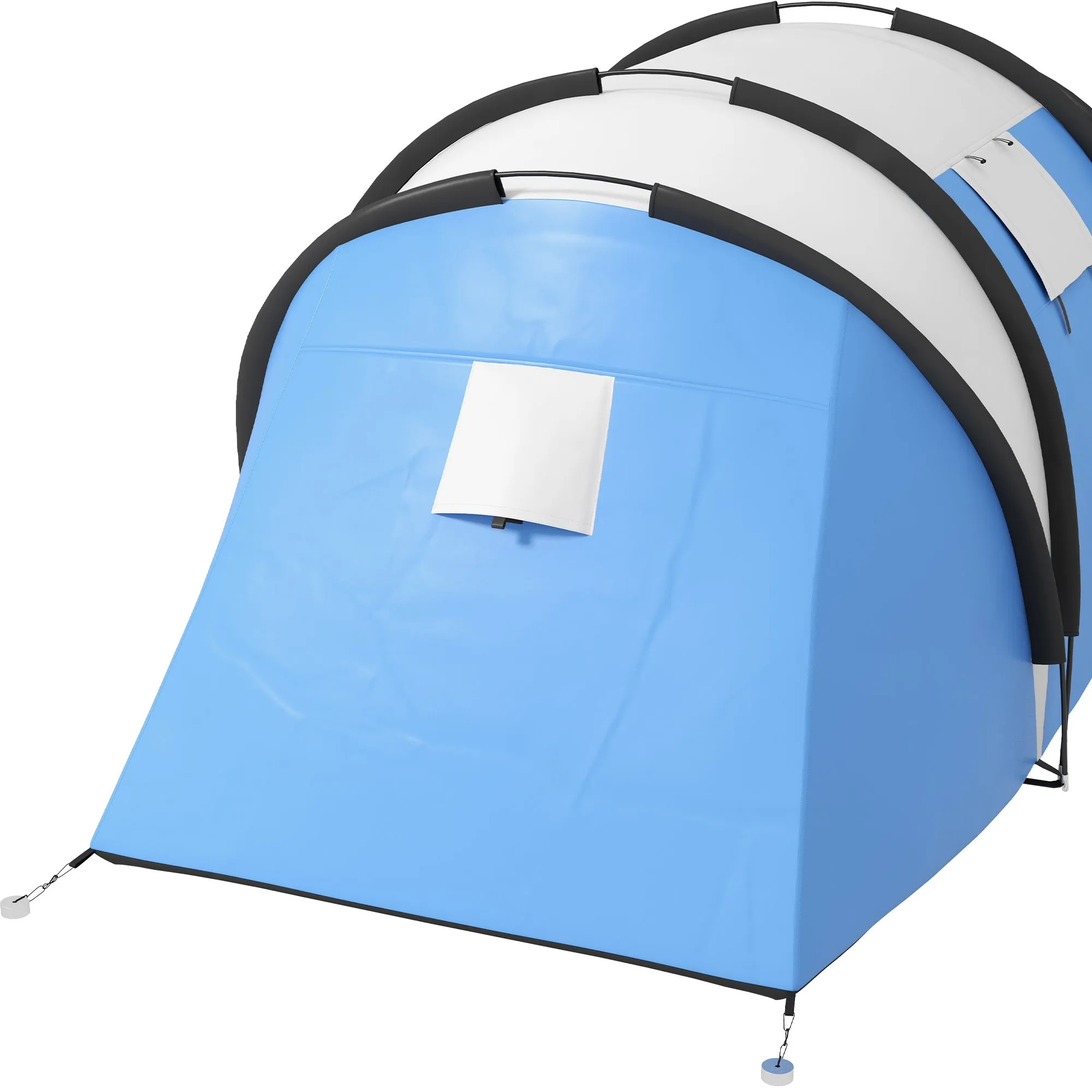 Camping Tent with 2 Bedrooms and Living Area, 3000mm Waterproof Family Tent, for Fishing Hiking Festival, Blue