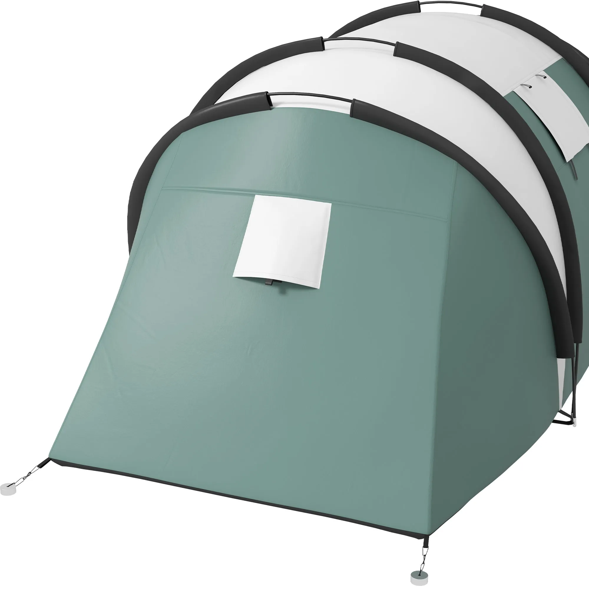 Camping Tent with 2 Bedrooms and Living Area, 3000mm Waterproof Family Tent, for Fishing Hiking Festival, Green