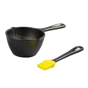 Cast Iron Melting Pot and Silicone Brush