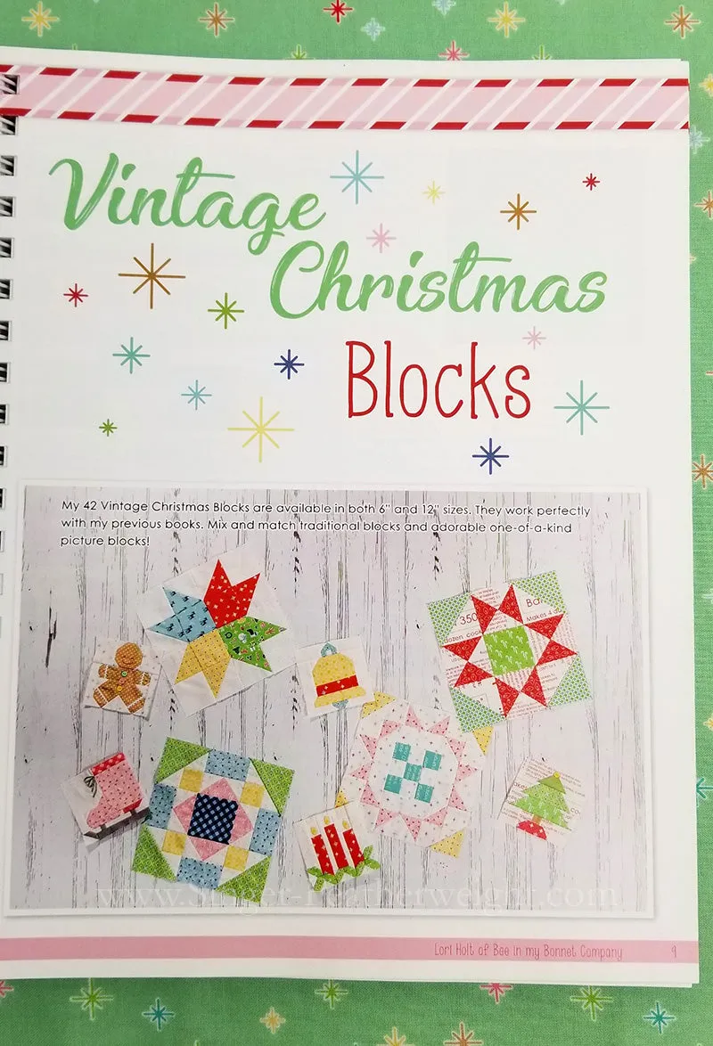 CLEARANCE PATTERN BOOK, Vintage Christmas by Lori Holt of Bee in My Bonnet (SOLD AS IS)