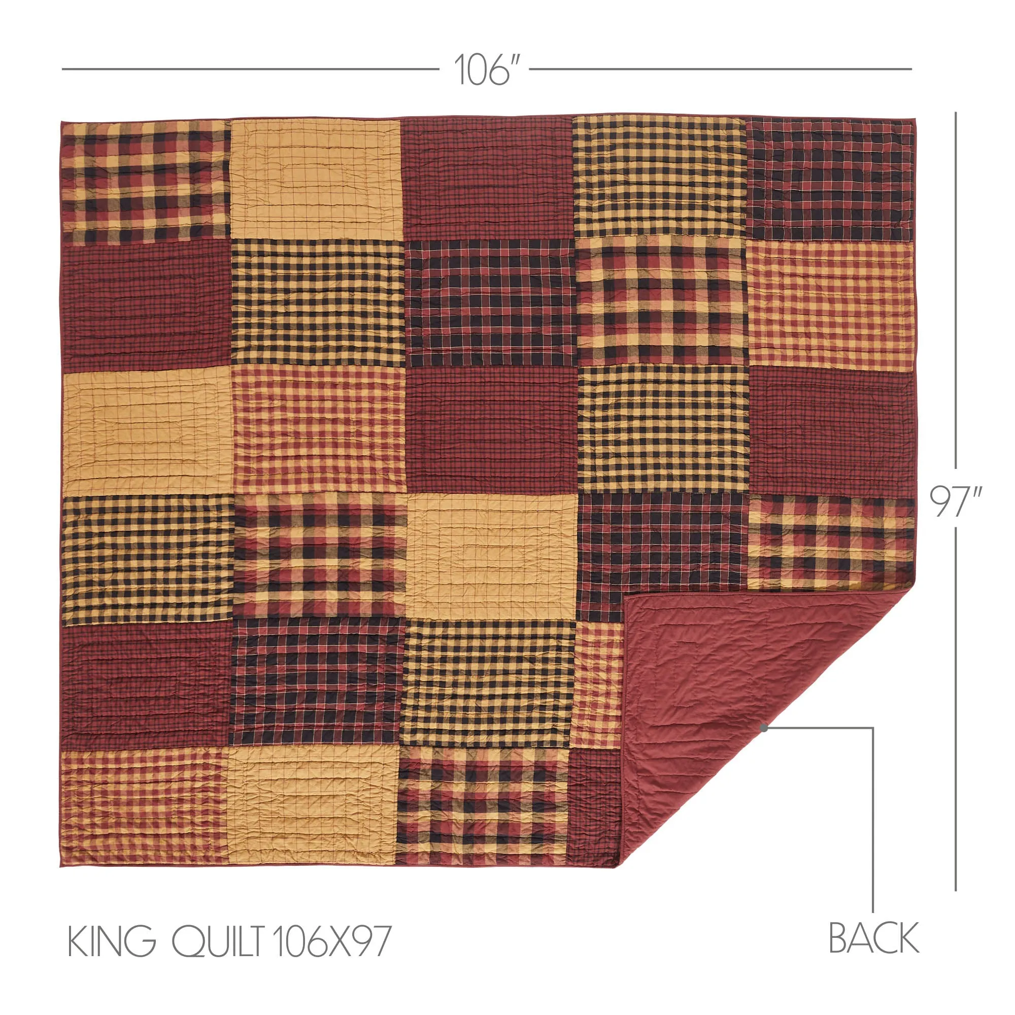 Connell King Quilt 106Wx97L