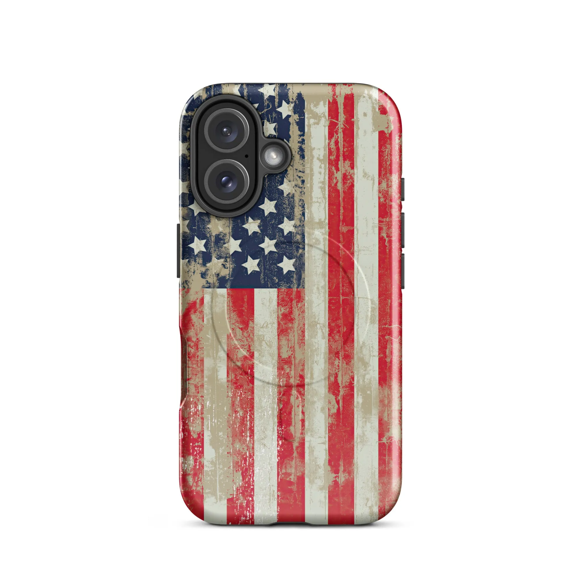 Distressed American Flag MagSafe® tough case for iPhone®