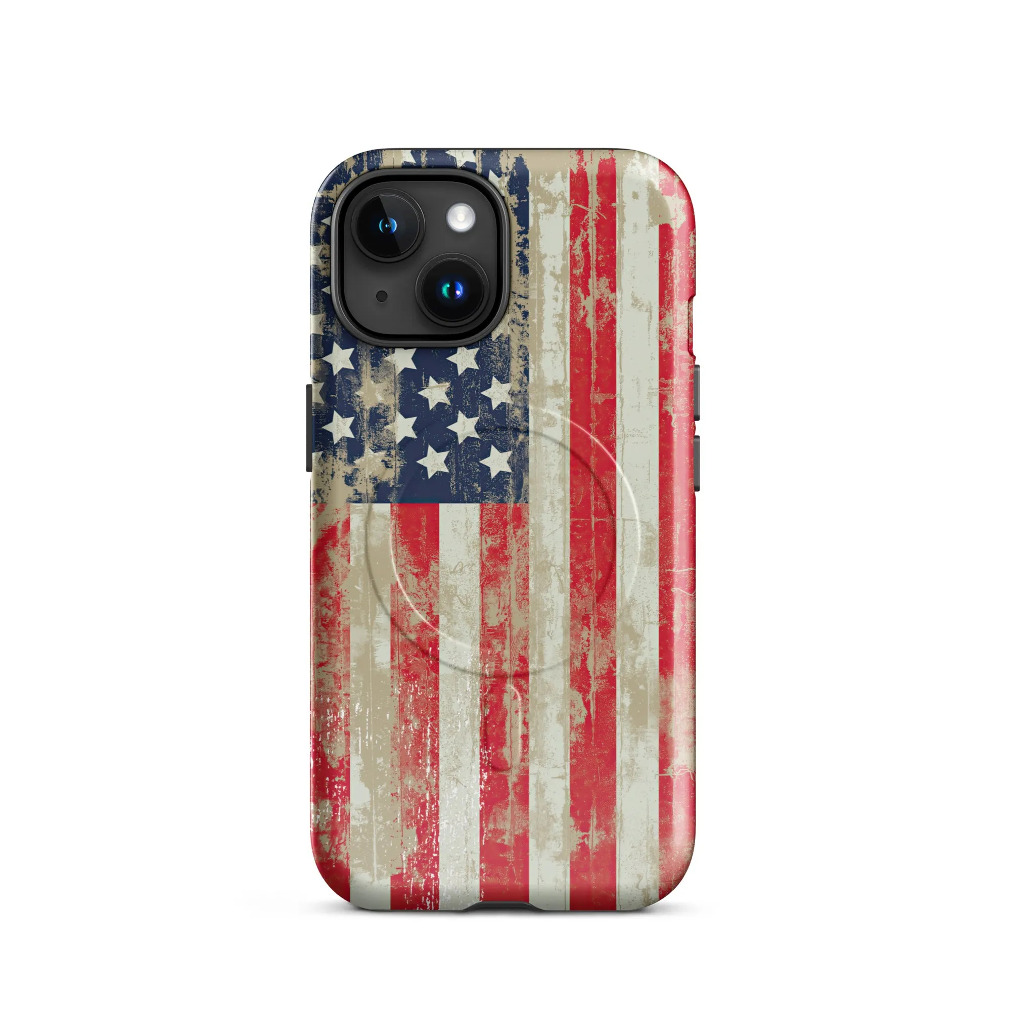 Distressed American Flag MagSafe® tough case for iPhone®