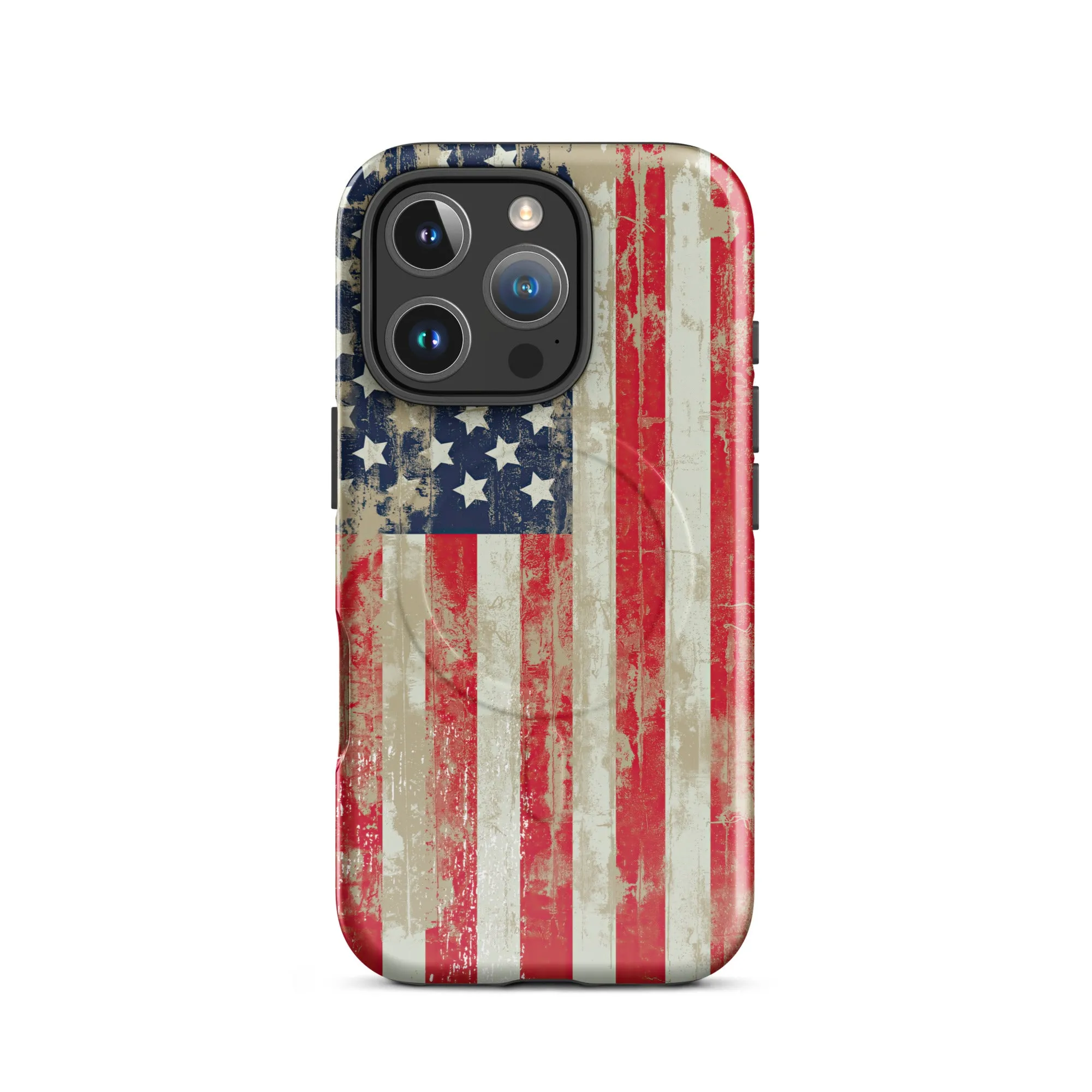 Distressed American Flag MagSafe® tough case for iPhone®