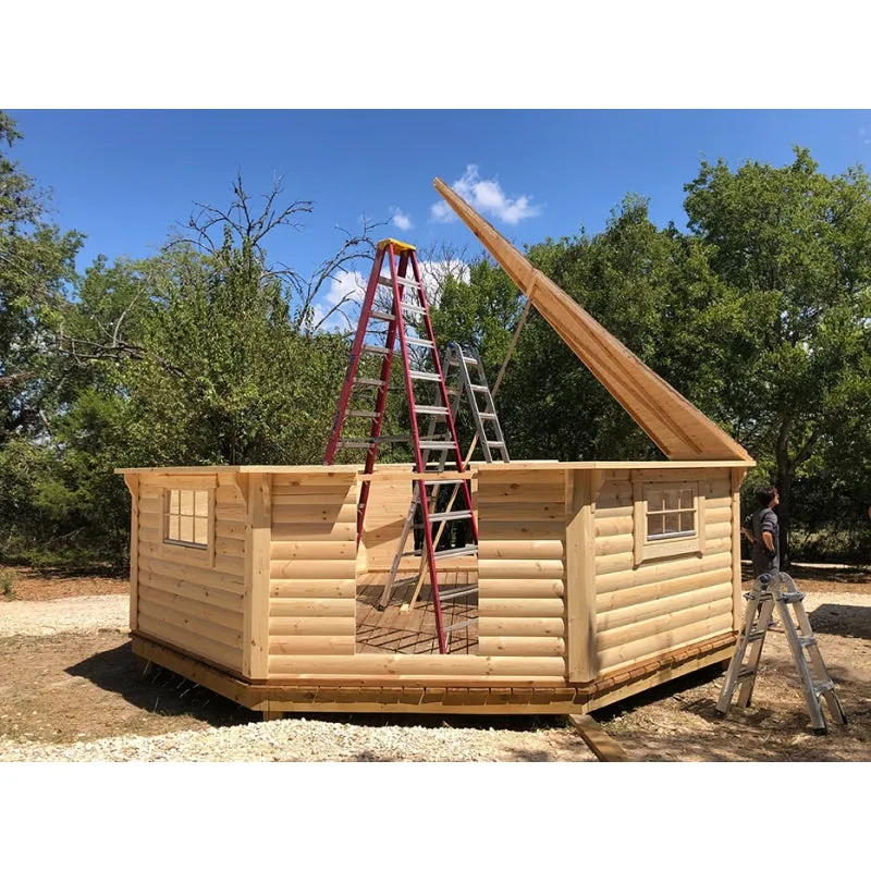 Exaco | Scandinavian Pine Hunter's Grill Cabin - 250 SF