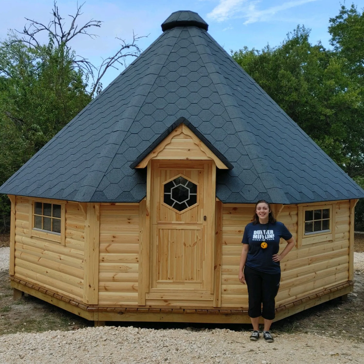 Exaco | Scandinavian Pine Hunter's Grill Cabin - 250 SF