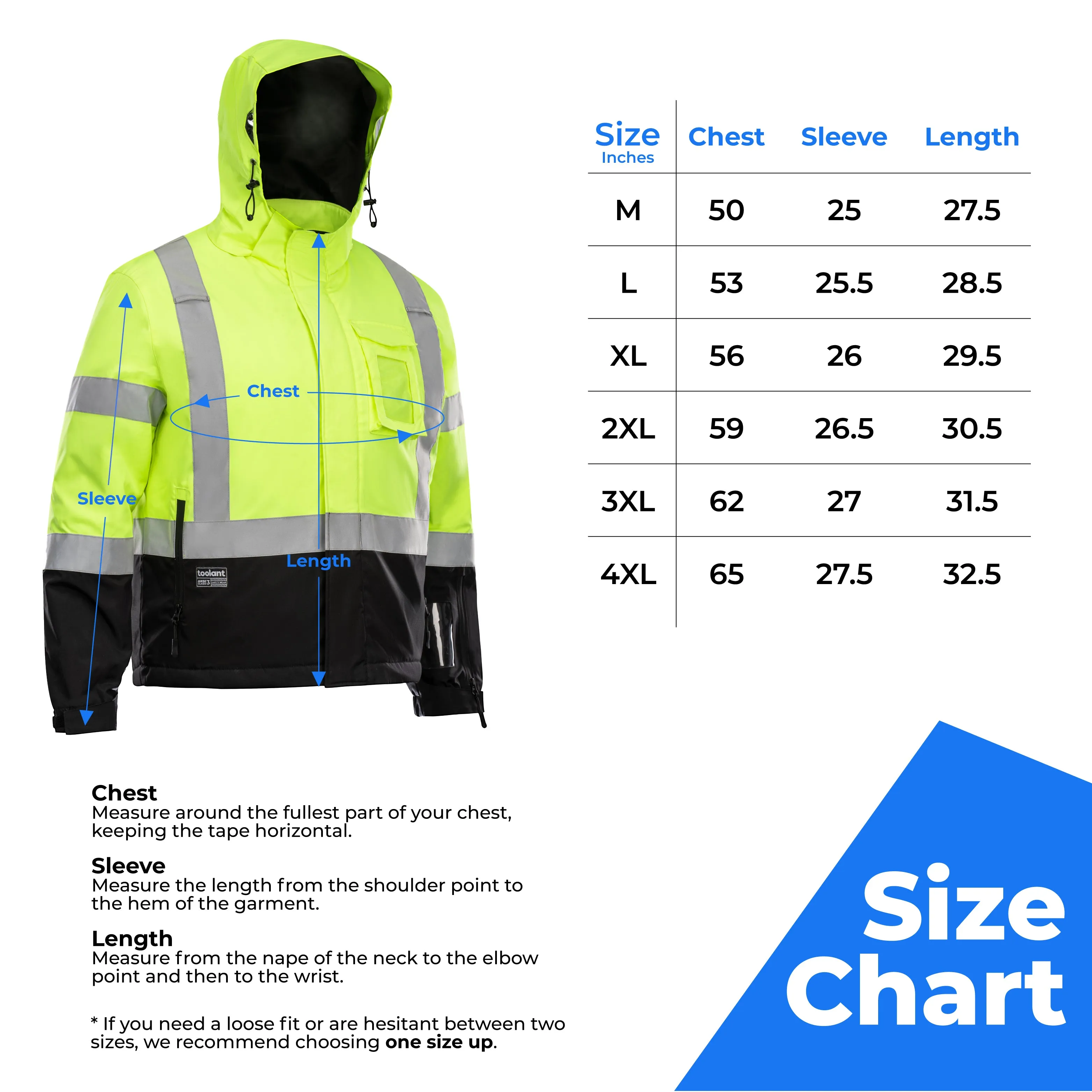 High-Visibility, Reflective, Waterproof, Insulated Safety Jacket