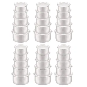 Kuber Industries Steel Tope/Patila/cookware with Lids, 800 ml, 1000 ml, 1400 ml, 1900 ml, 2400 ml, 5 Piece (Steel) (Pack Of 6)