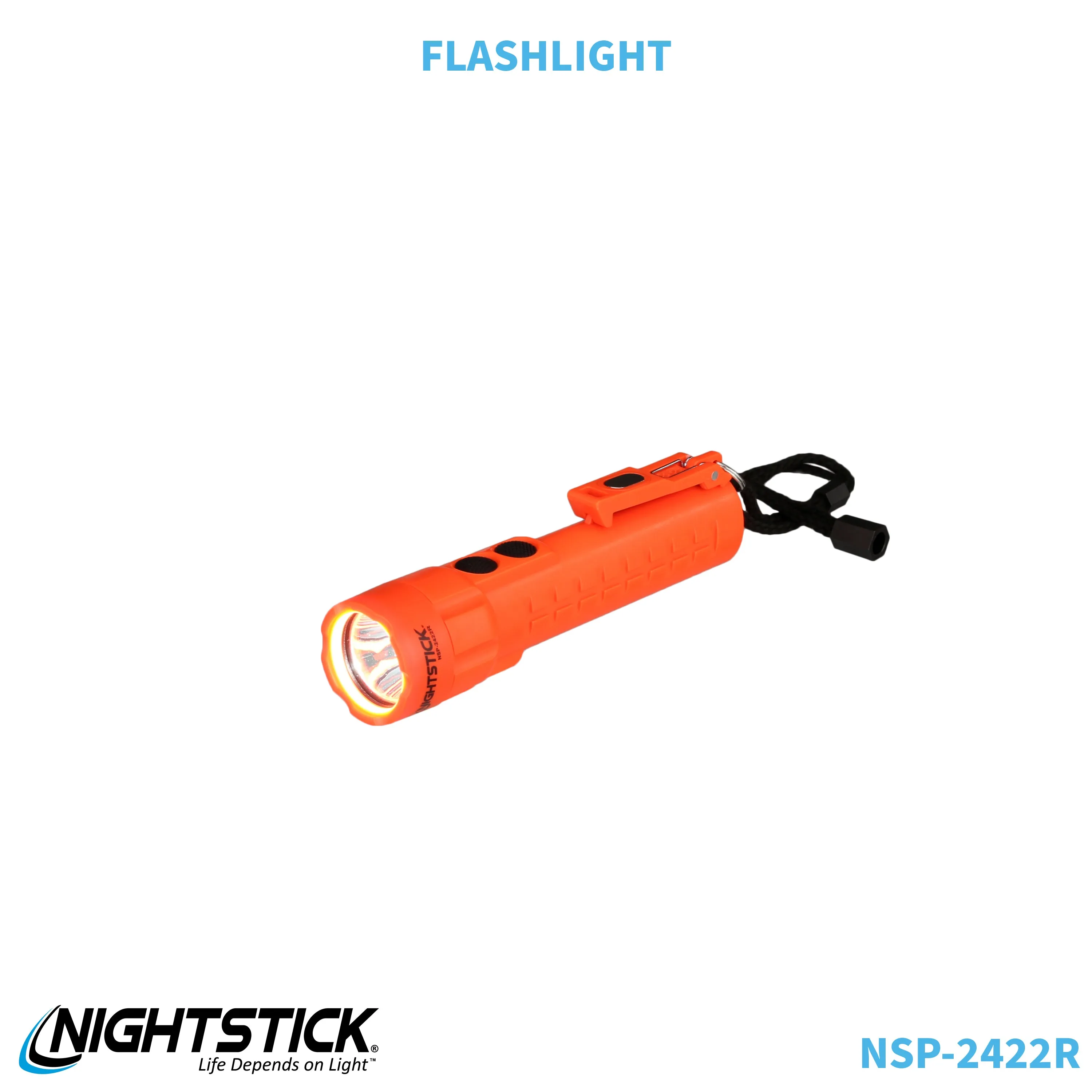 NSP-2422R: Dual-Light Flashlight w/Dual Magnets