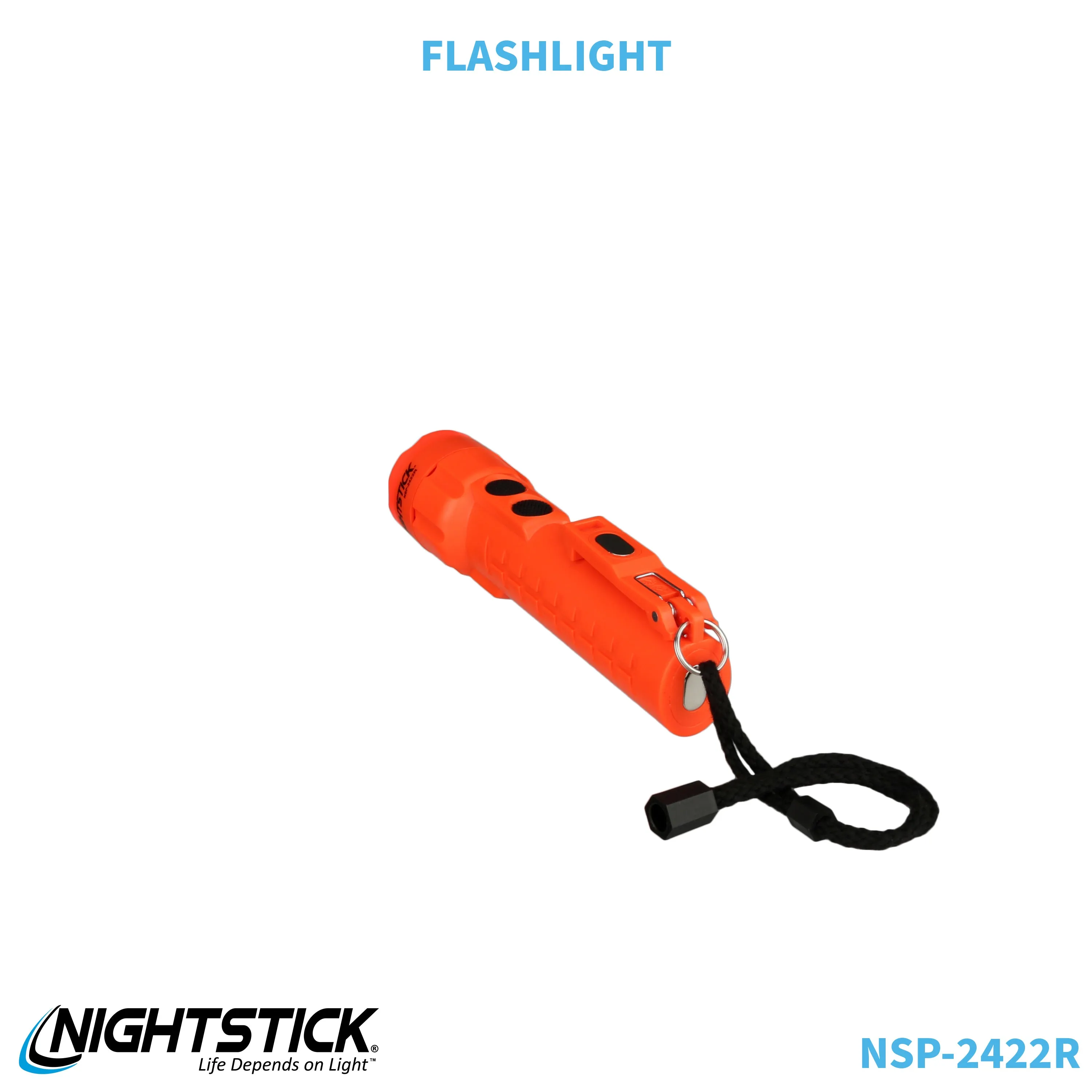 NSP-2422R: Dual-Light Flashlight w/Dual Magnets