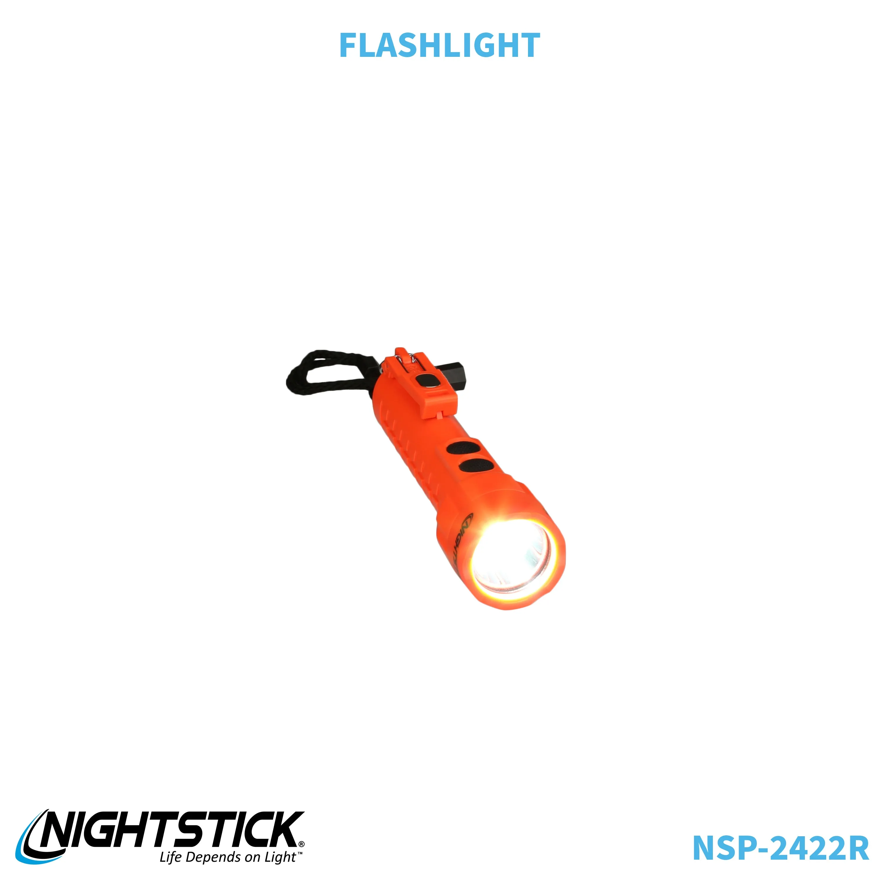 NSP-2422R: Dual-Light Flashlight w/Dual Magnets