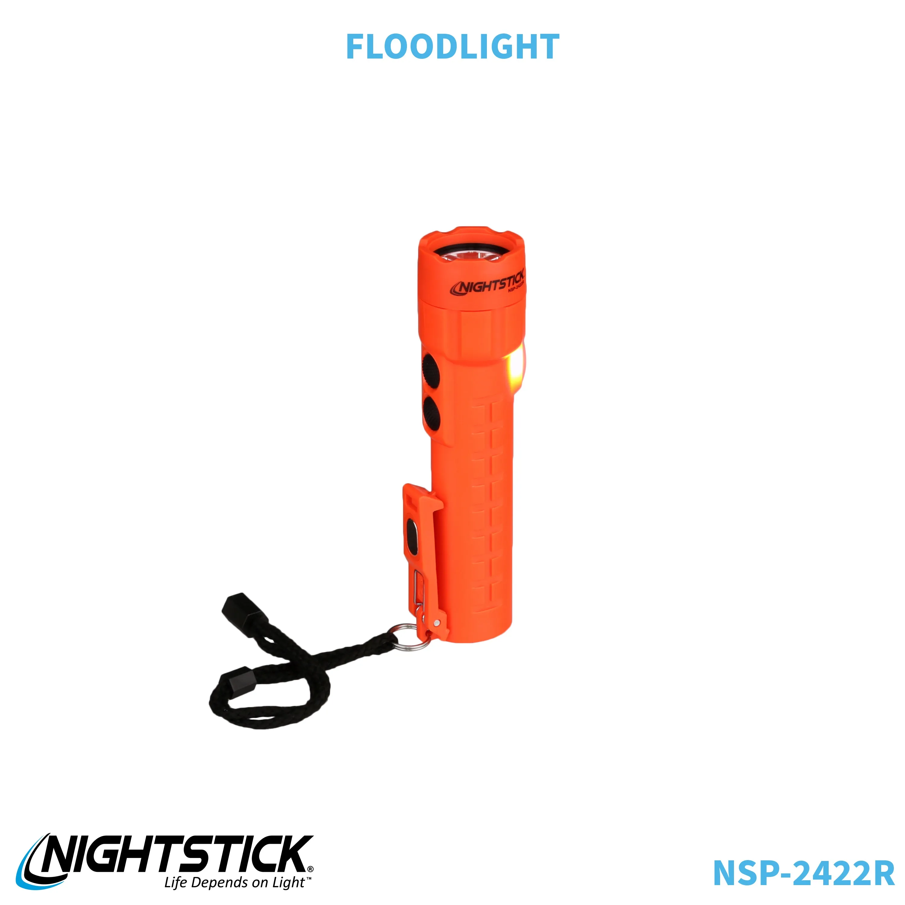 NSP-2422R: Dual-Light Flashlight w/Dual Magnets