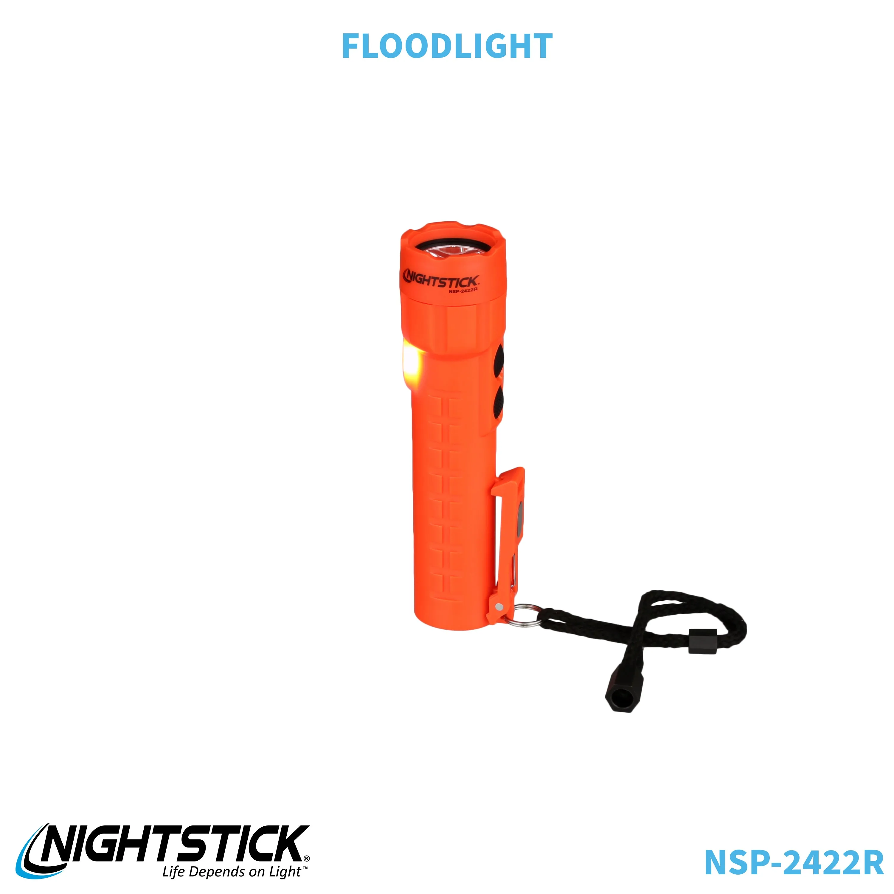 NSP-2422R: Dual-Light Flashlight w/Dual Magnets