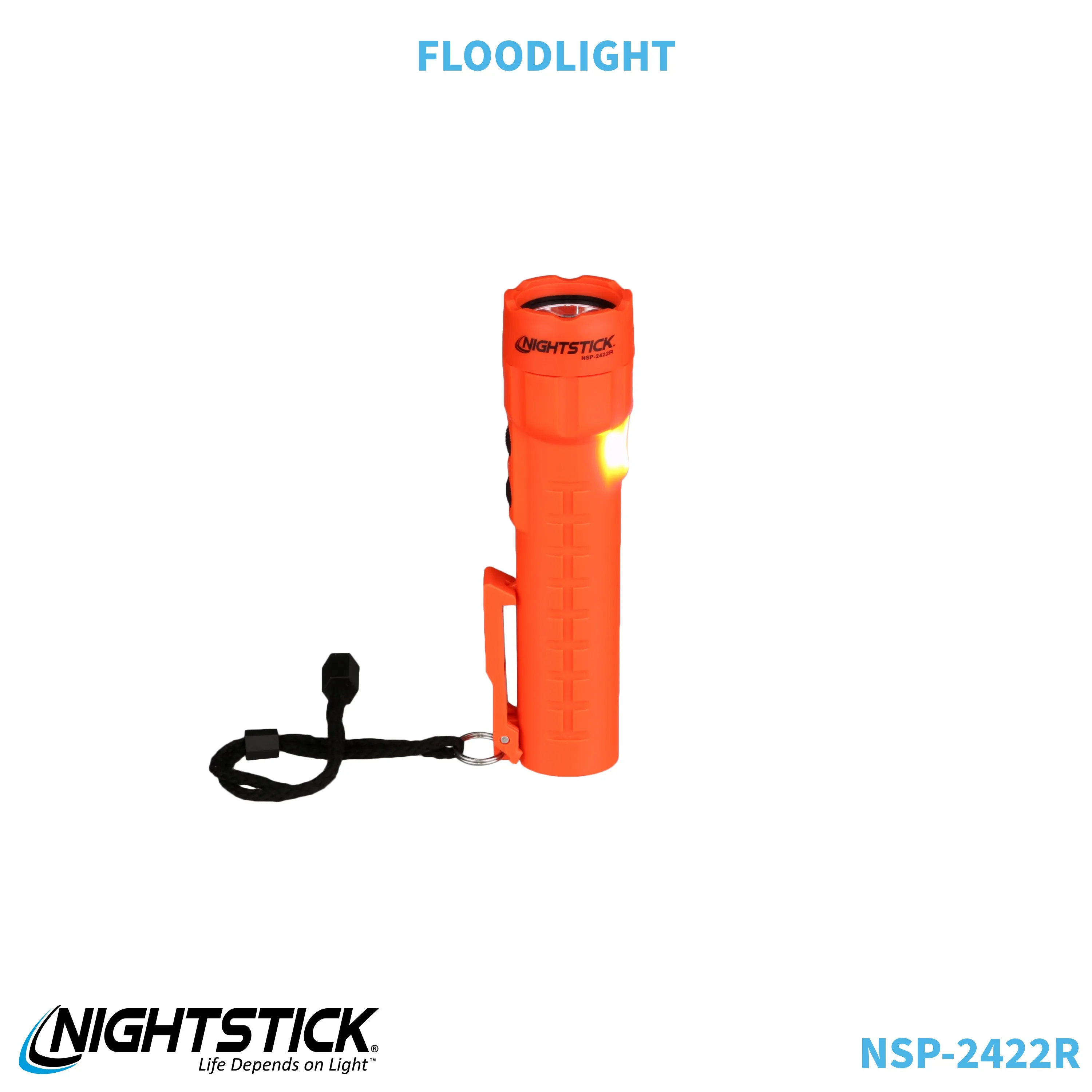 NSP-2422R: Dual-Light Flashlight w/Dual Magnets