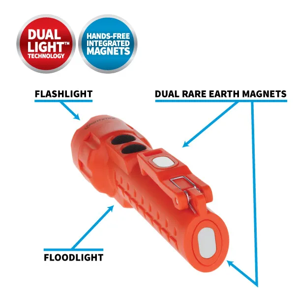 NSP-2422R: Dual-Light Flashlight w/Dual Magnets