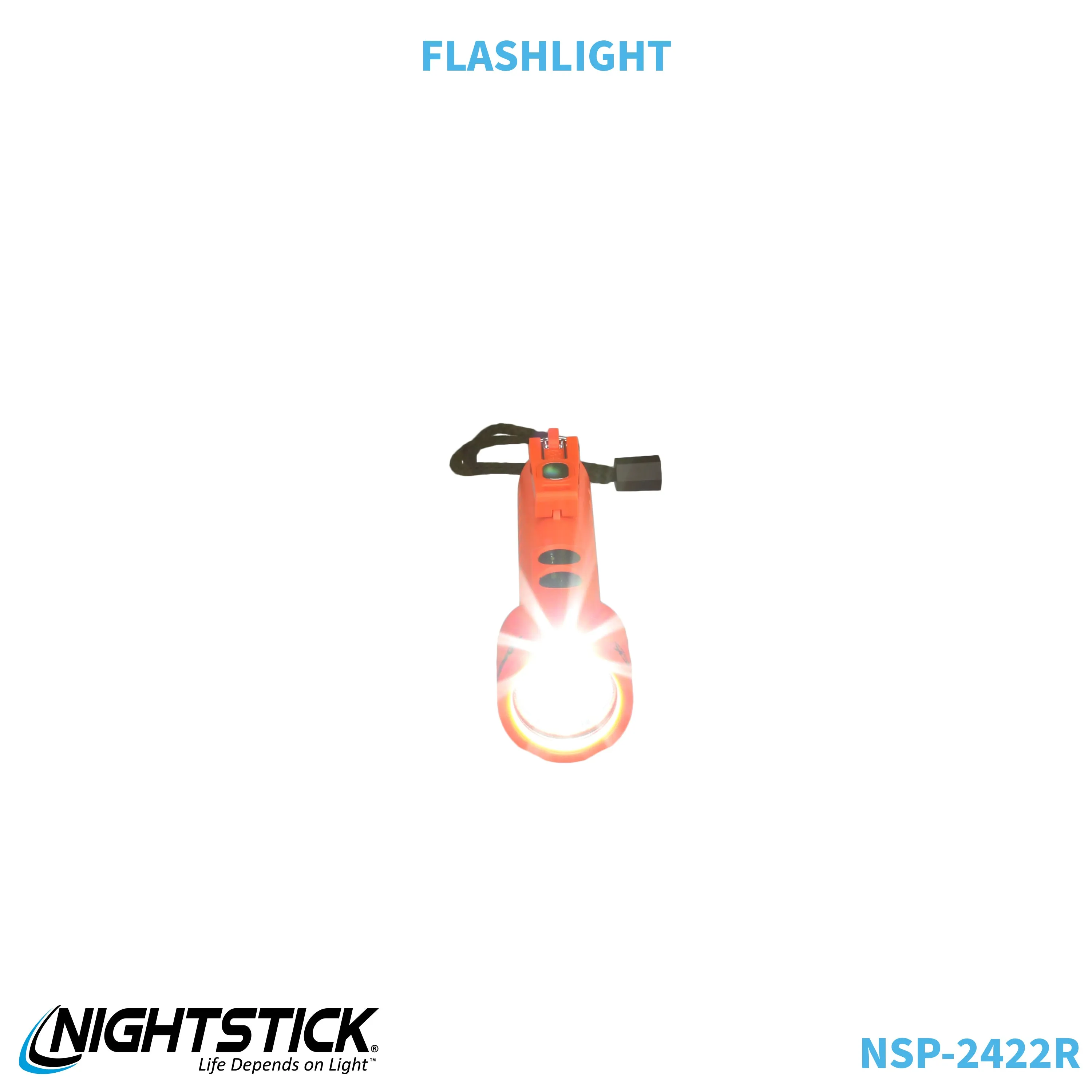 NSP-2422R: Dual-Light Flashlight w/Dual Magnets