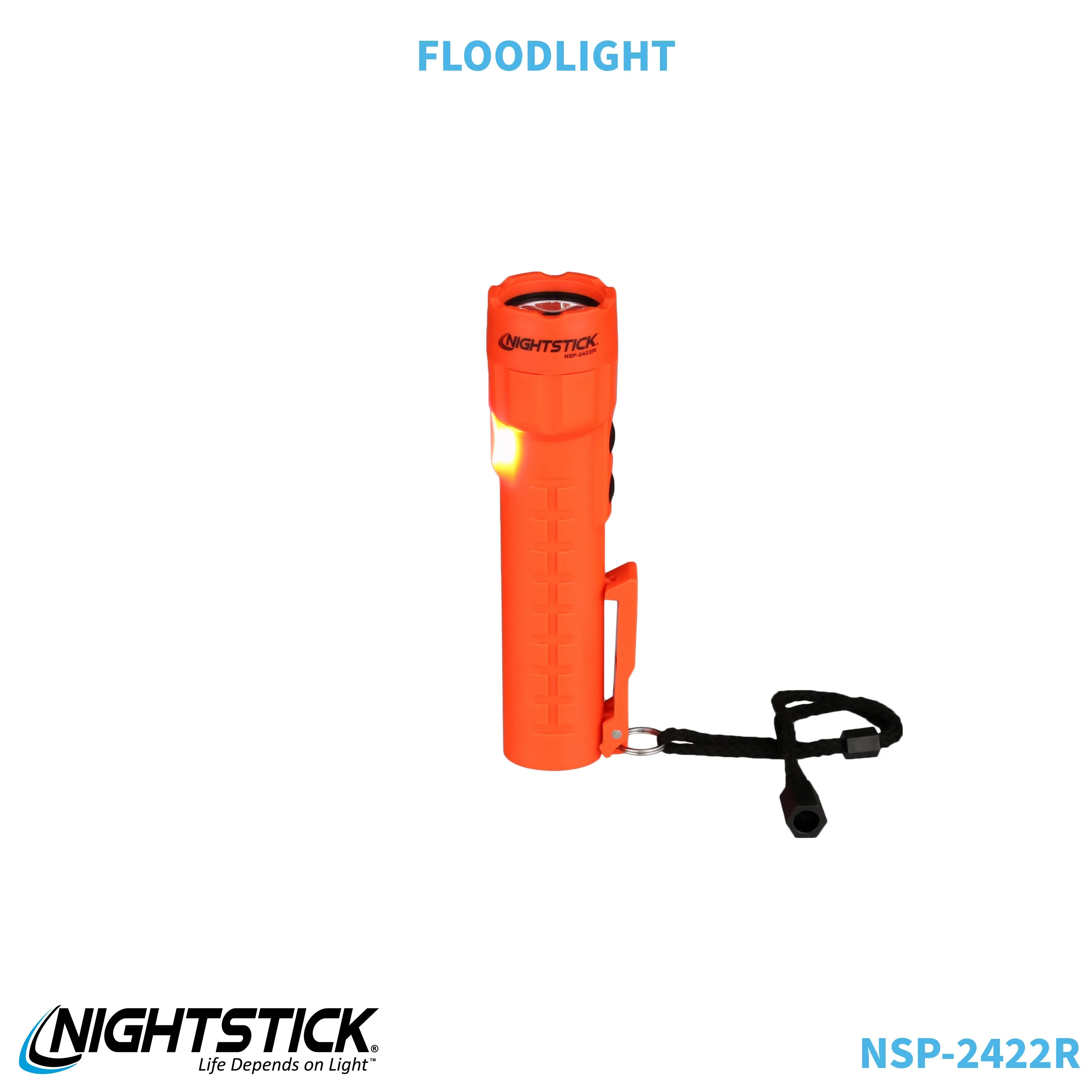 NSP-2422R: Dual-Light Flashlight w/Dual Magnets