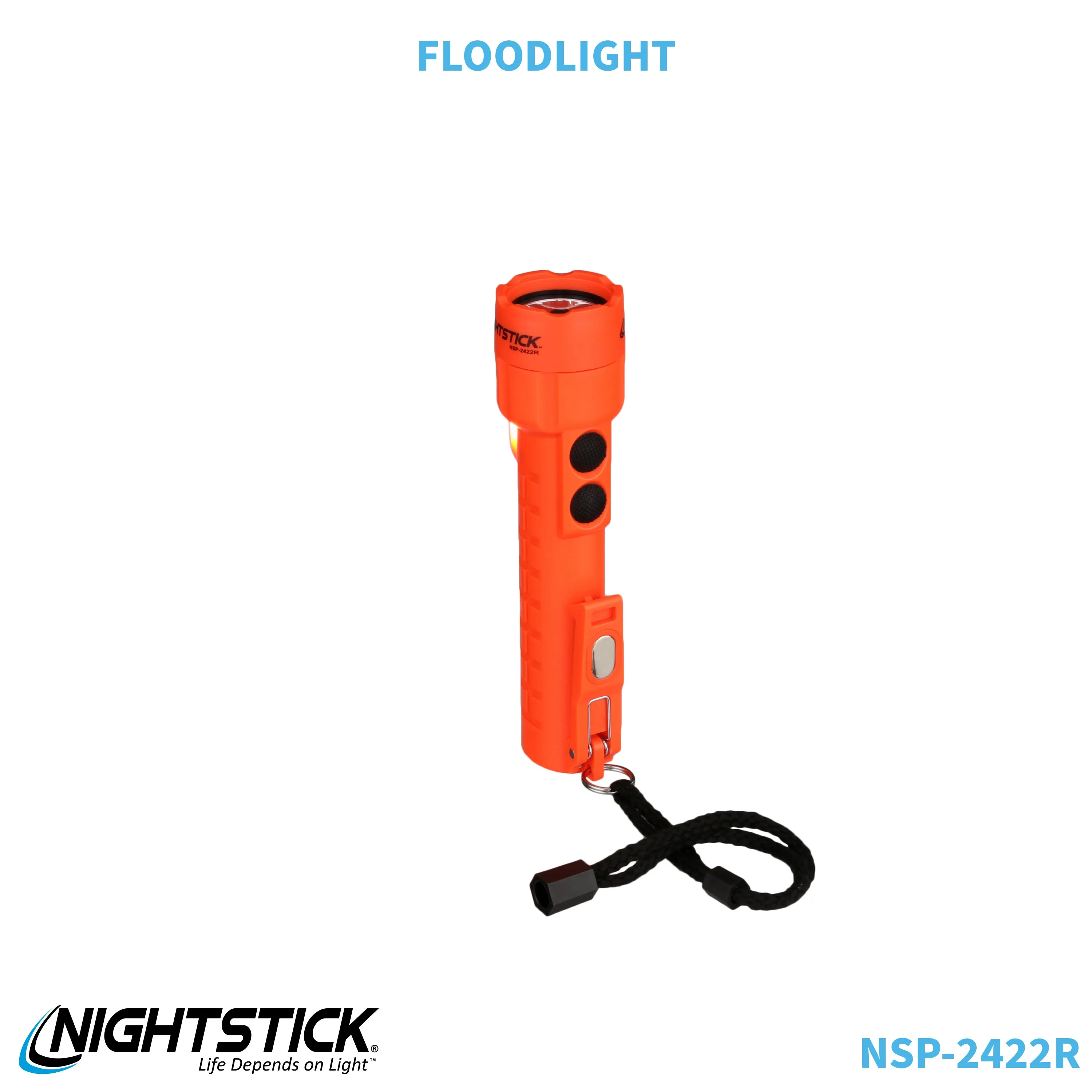 NSP-2422R: Dual-Light Flashlight w/Dual Magnets