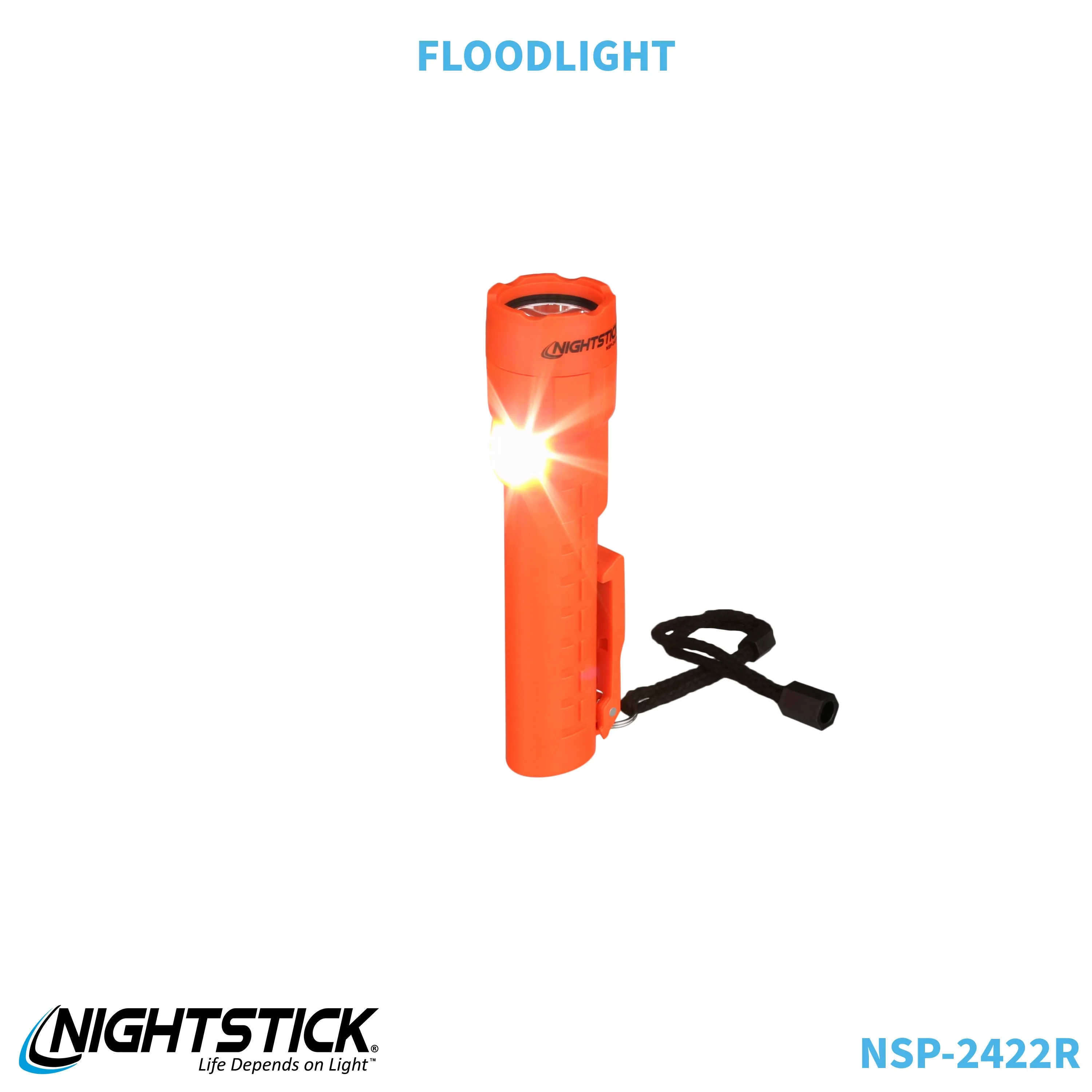 NSP-2422R: Dual-Light Flashlight w/Dual Magnets