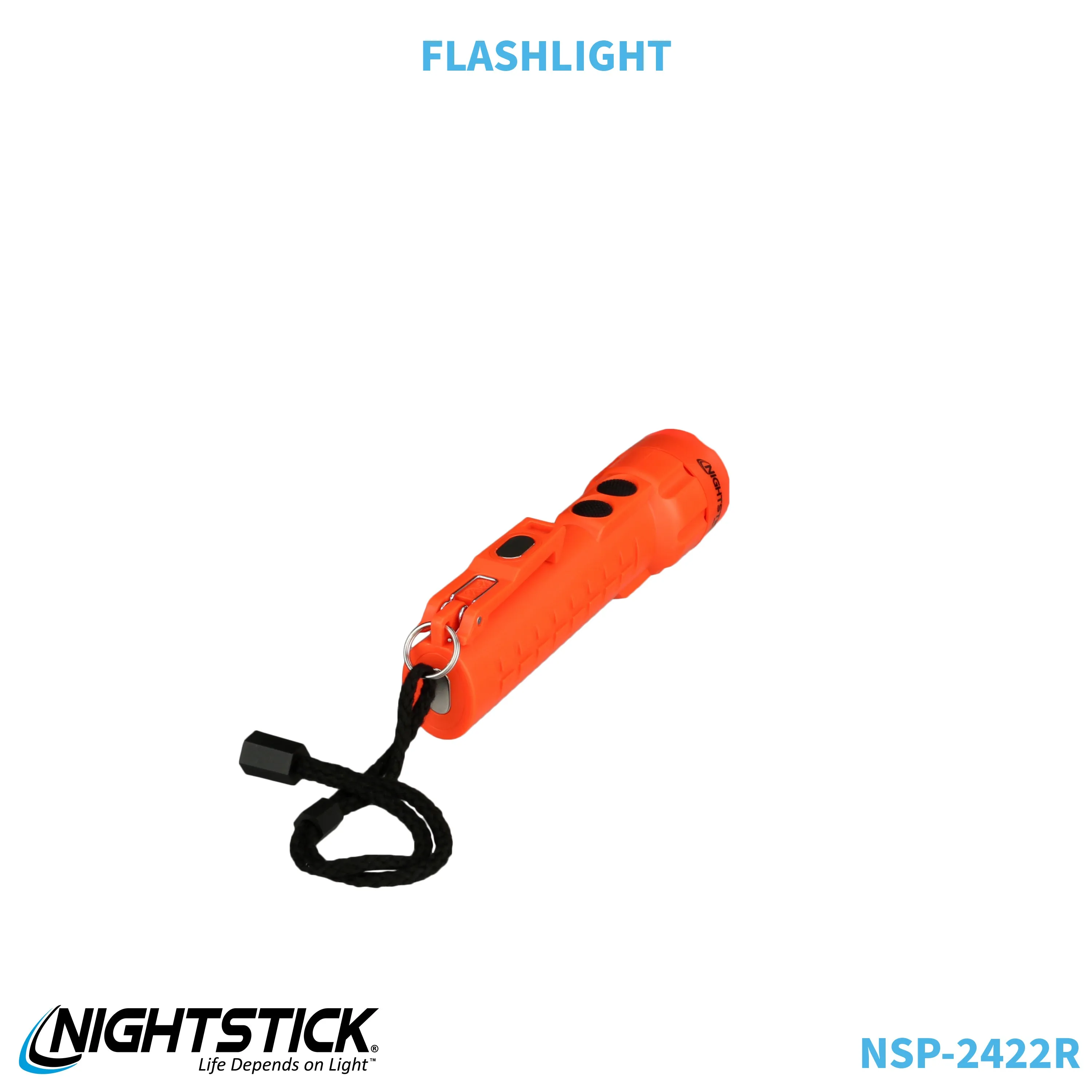 NSP-2422R: Dual-Light Flashlight w/Dual Magnets