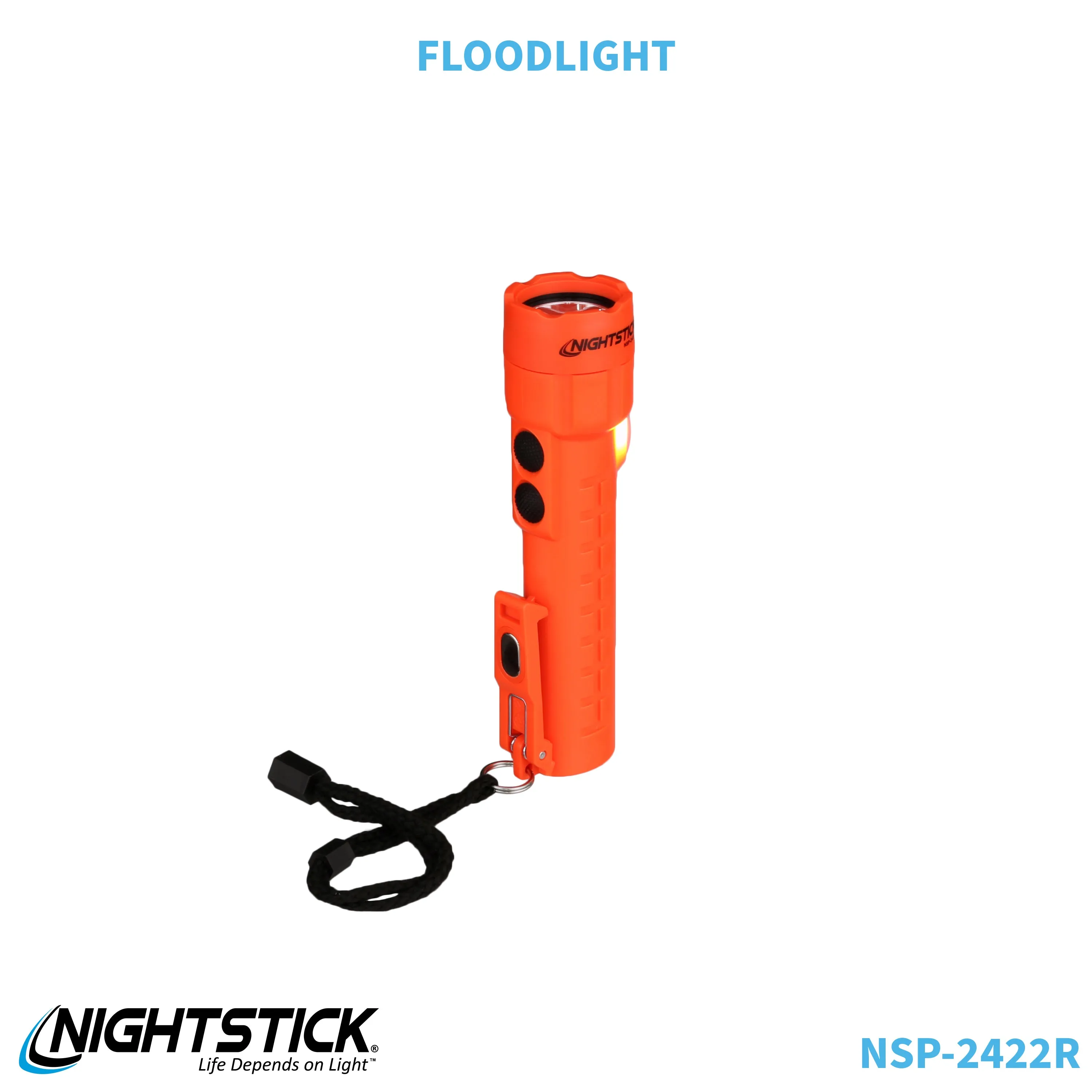 NSP-2422R: Dual-Light Flashlight w/Dual Magnets