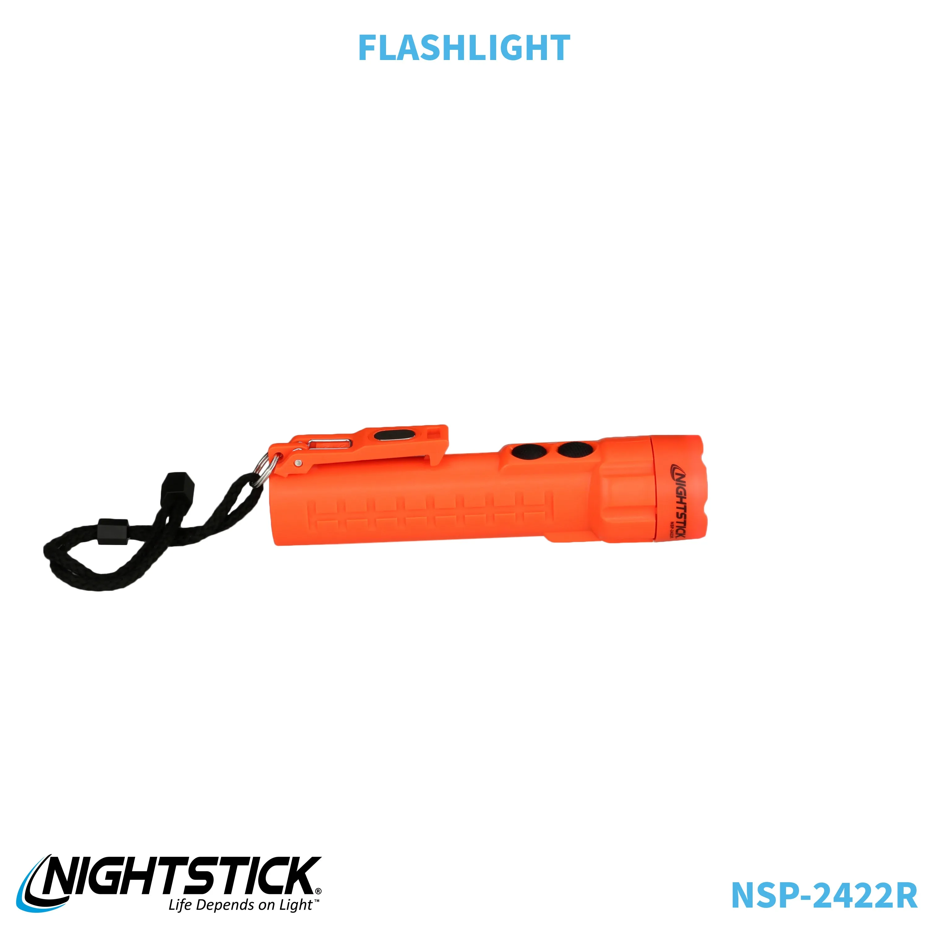 NSP-2422R: Dual-Light Flashlight w/Dual Magnets