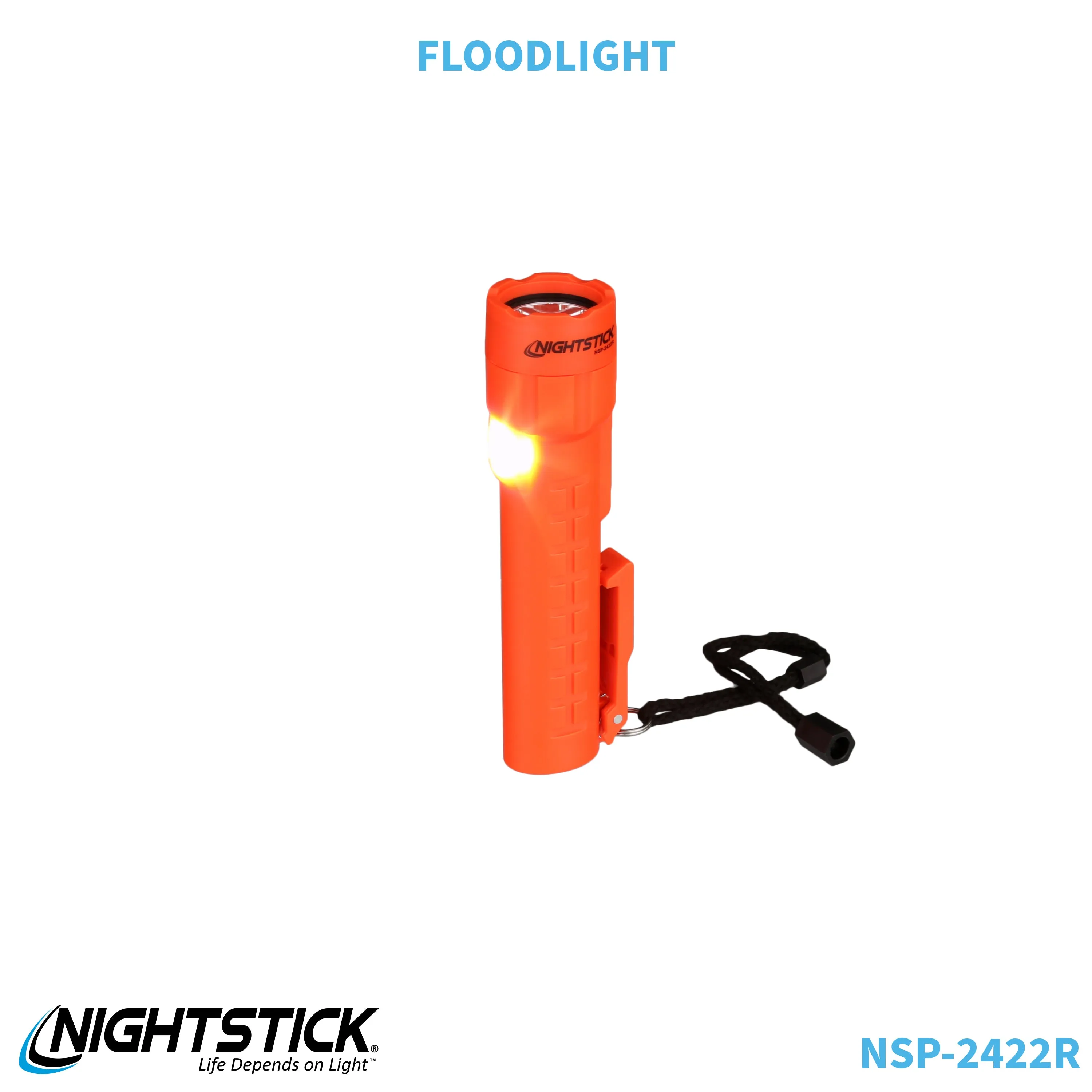 NSP-2422R: Dual-Light Flashlight w/Dual Magnets