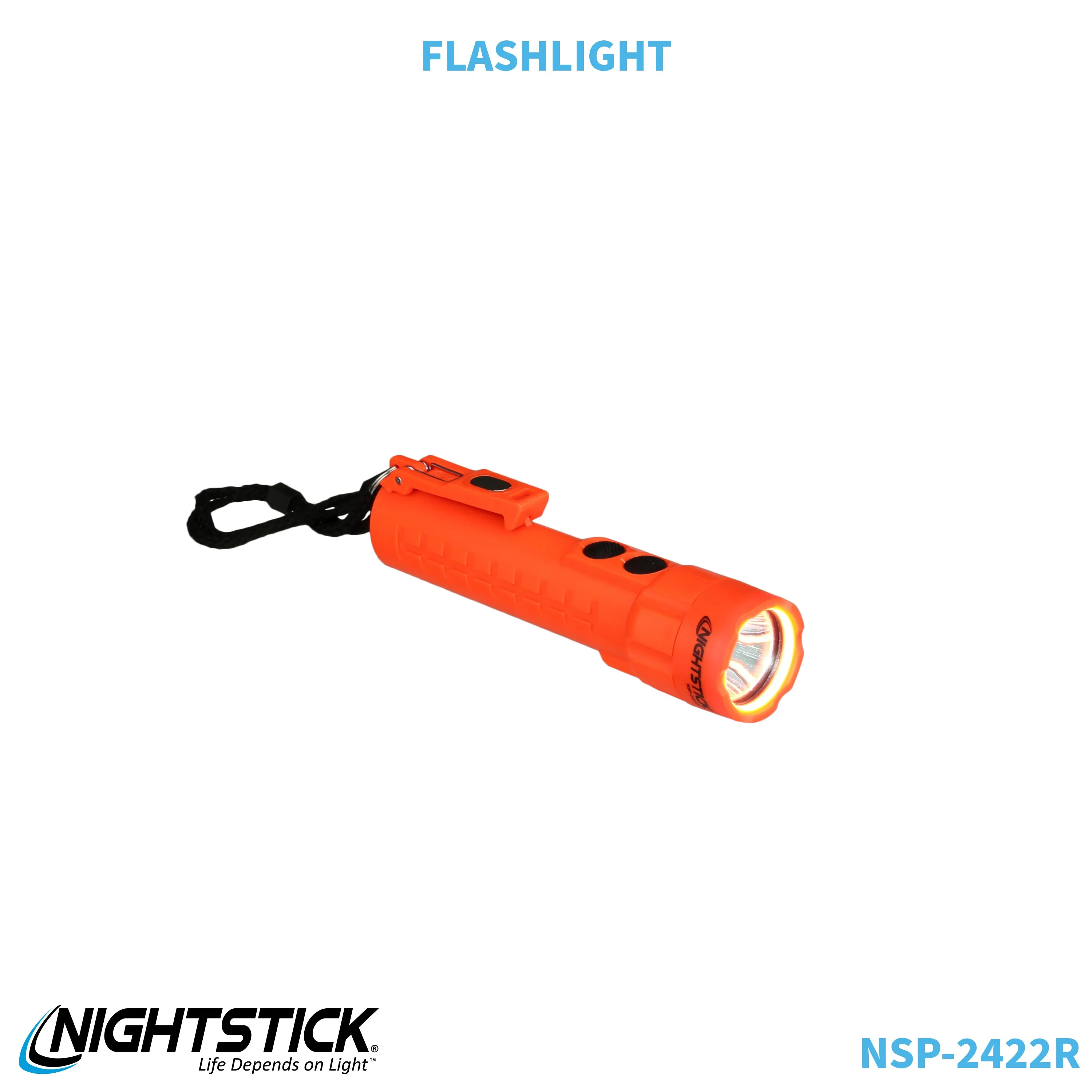 NSP-2422R: Dual-Light Flashlight w/Dual Magnets