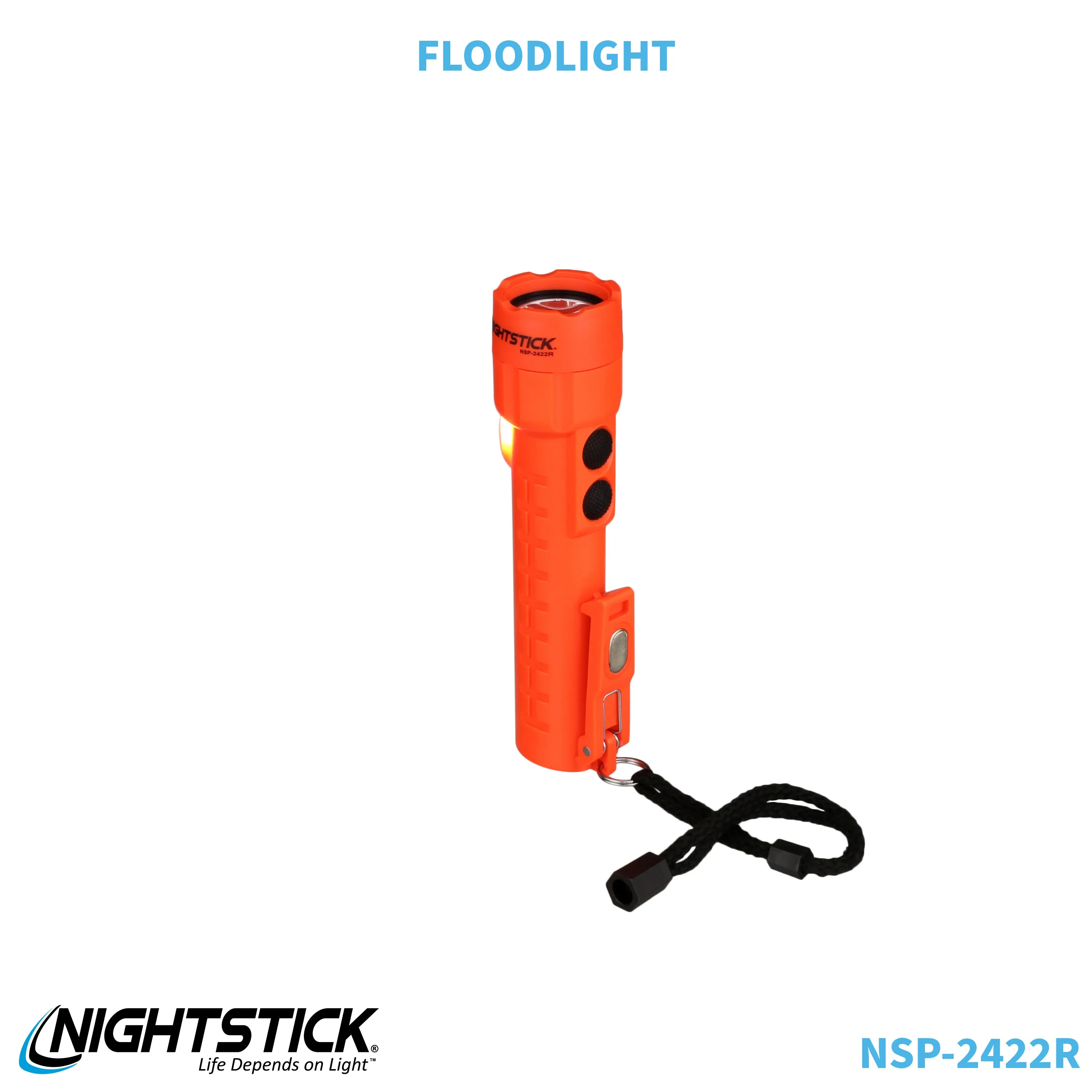 NSP-2422R: Dual-Light Flashlight w/Dual Magnets