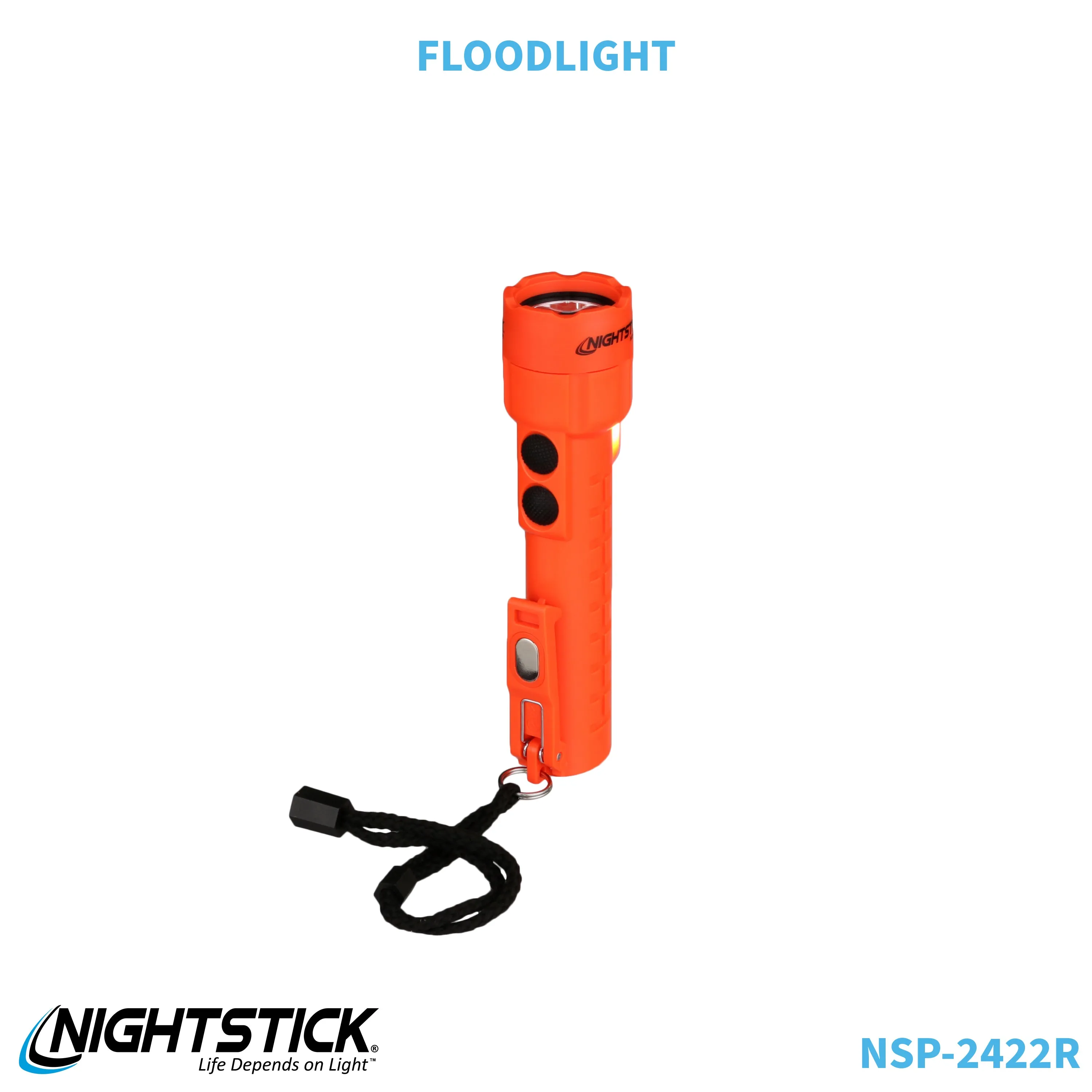 NSP-2422R: Dual-Light Flashlight w/Dual Magnets