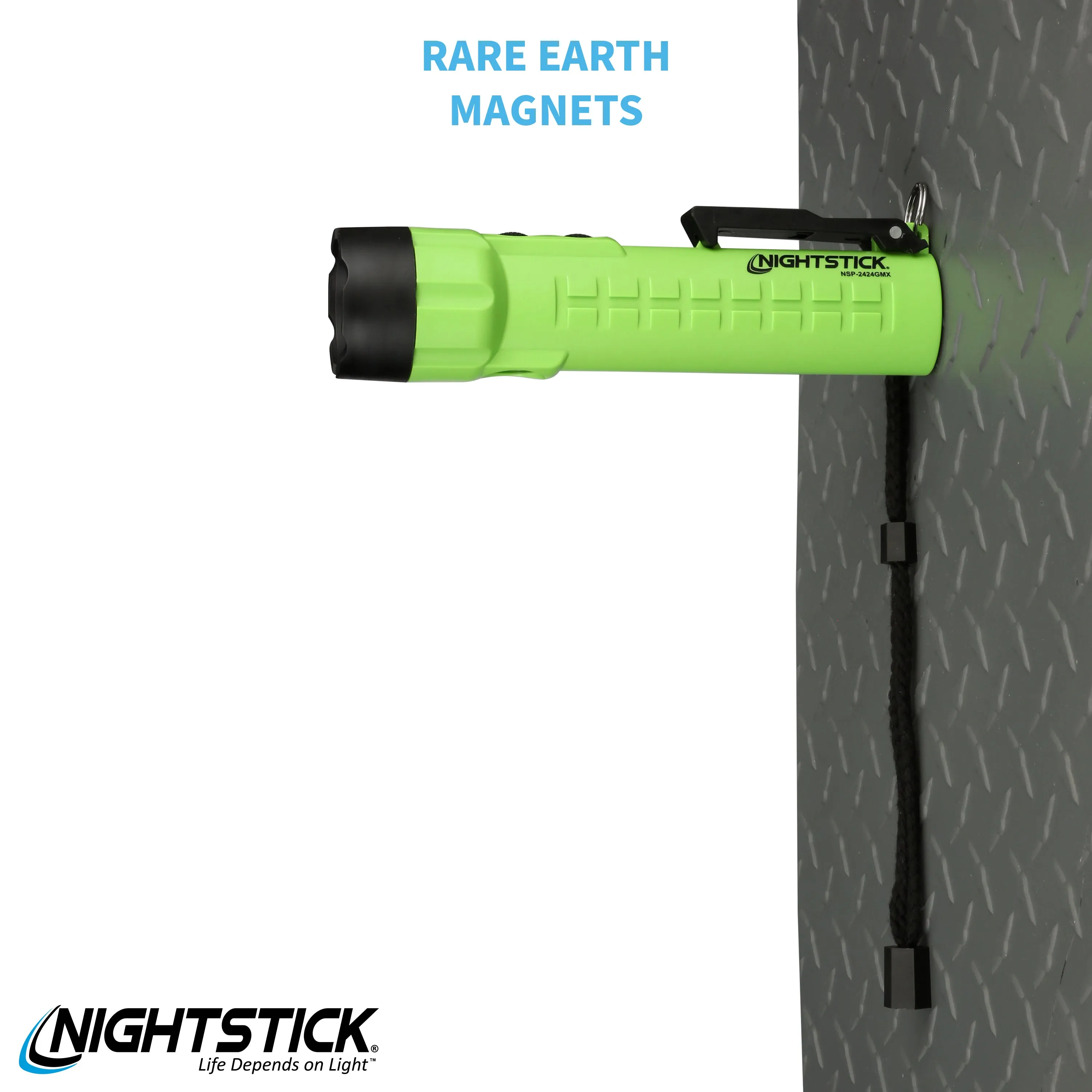 NSP-2424GMX: Dual-Light Flashlight w/Dual Magnets - 3 AA