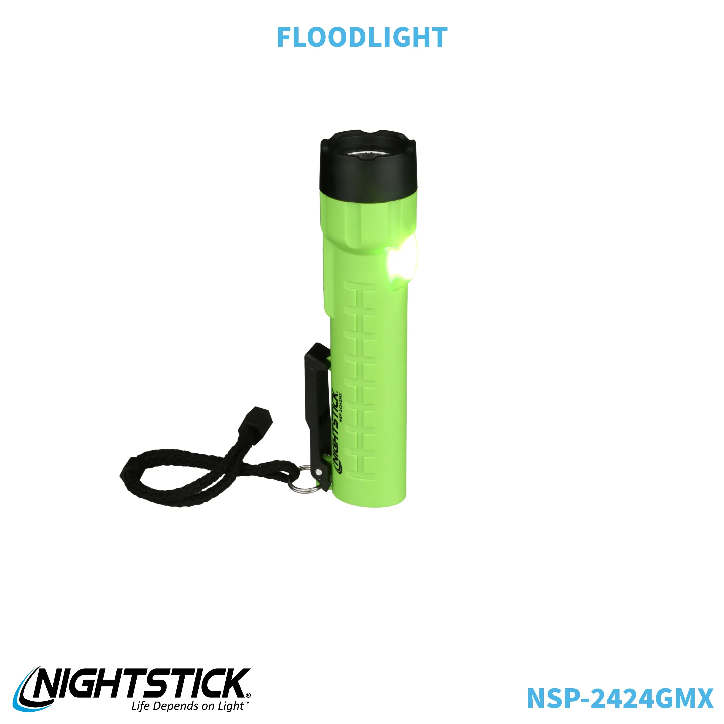 NSP-2424GMX: Dual-Light Flashlight w/Dual Magnets - 3 AA