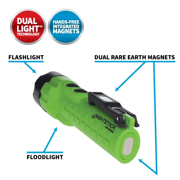 NSP-2424GMX: Dual-Light Flashlight w/Dual Magnets - 3 AA