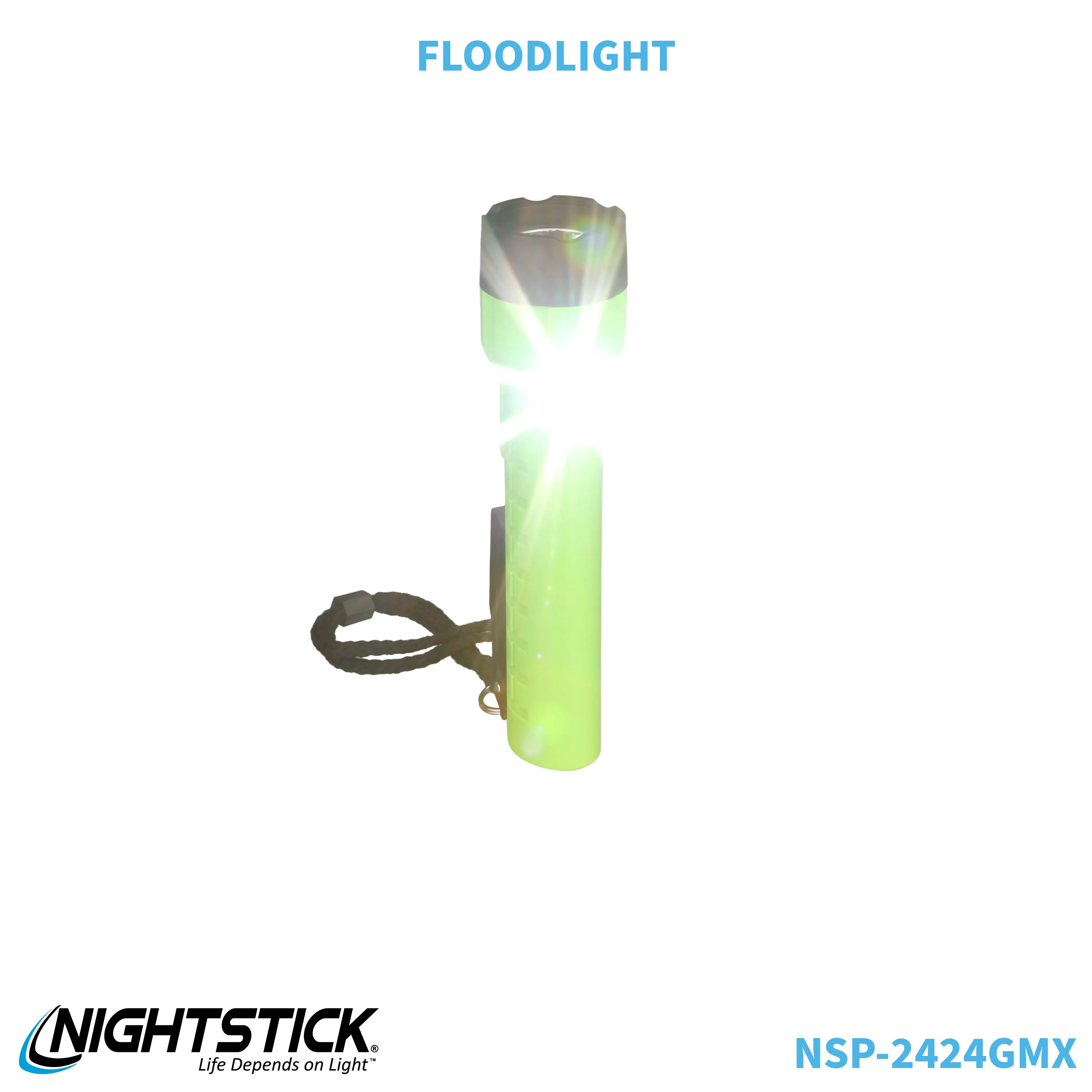 NSP-2424GMX: Dual-Light Flashlight w/Dual Magnets - 3 AA