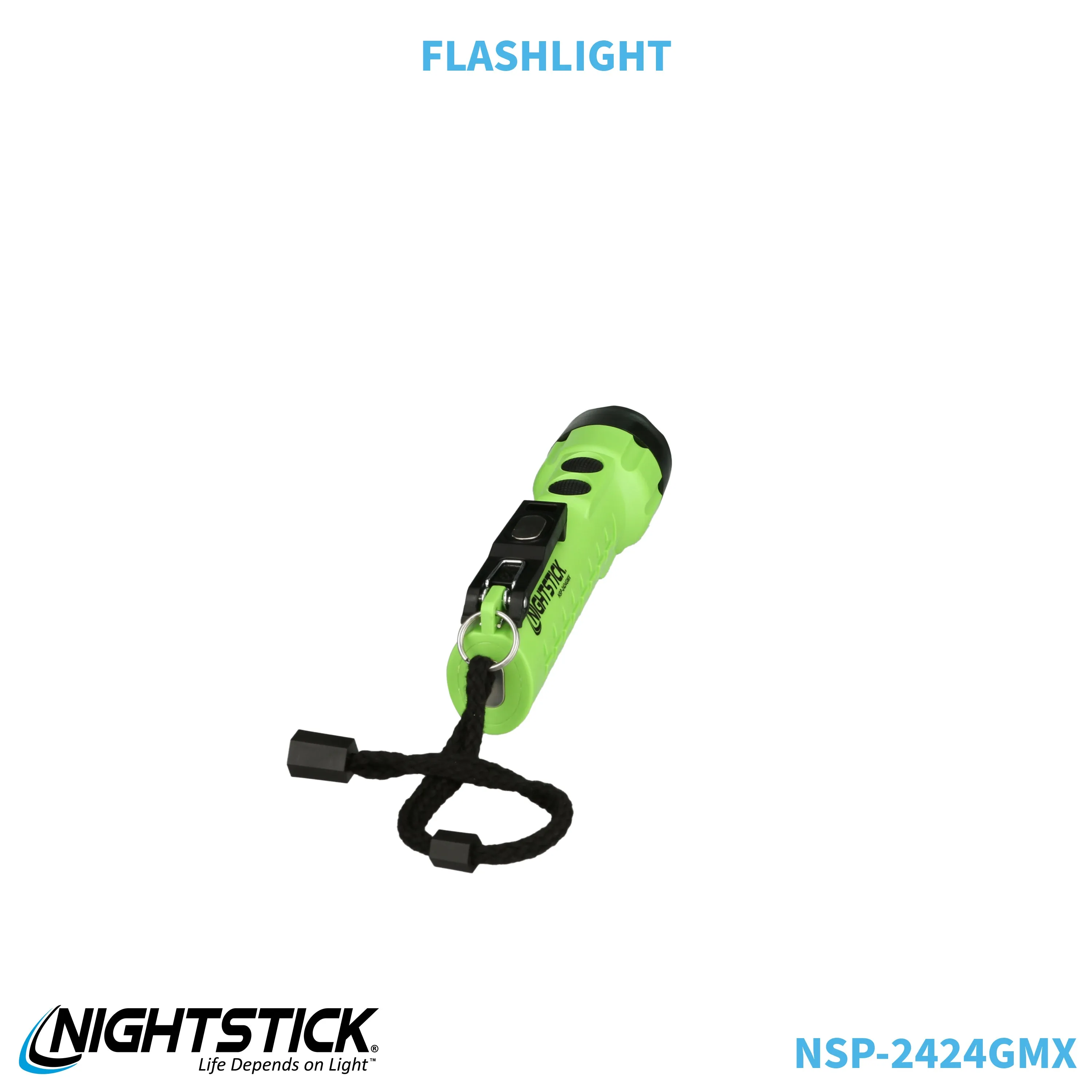 NSP-2424GMX: Dual-Light Flashlight w/Dual Magnets - 3 AA