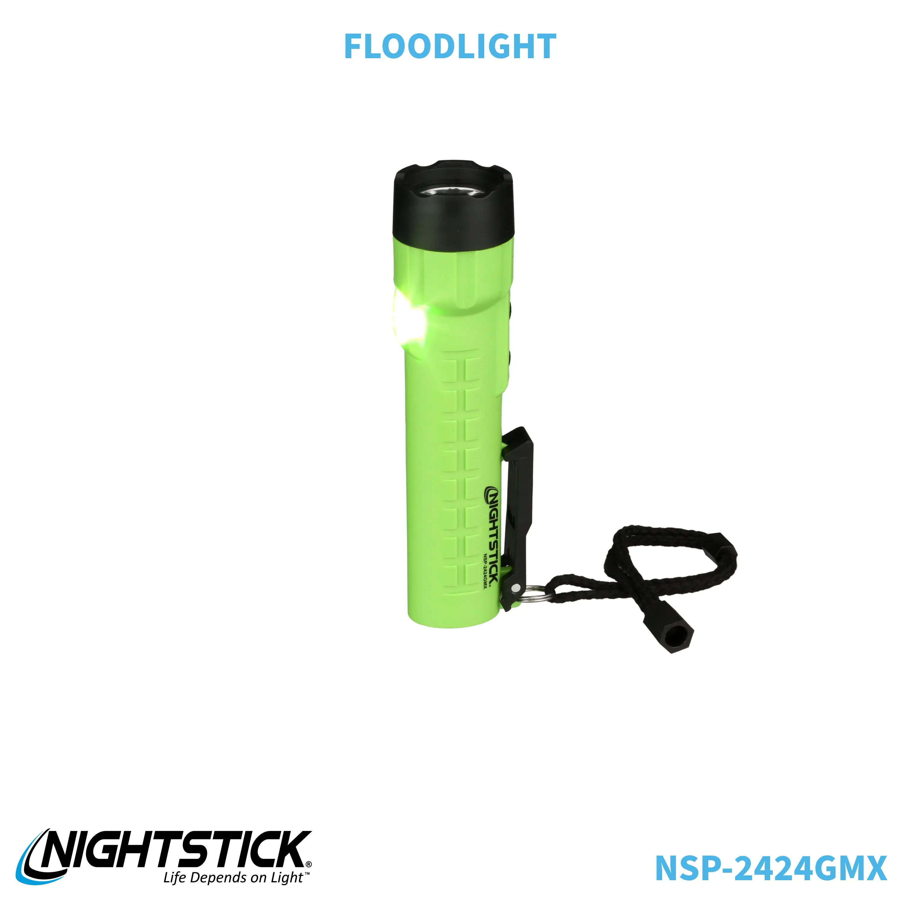 NSP-2424GMX: Dual-Light Flashlight w/Dual Magnets - 3 AA