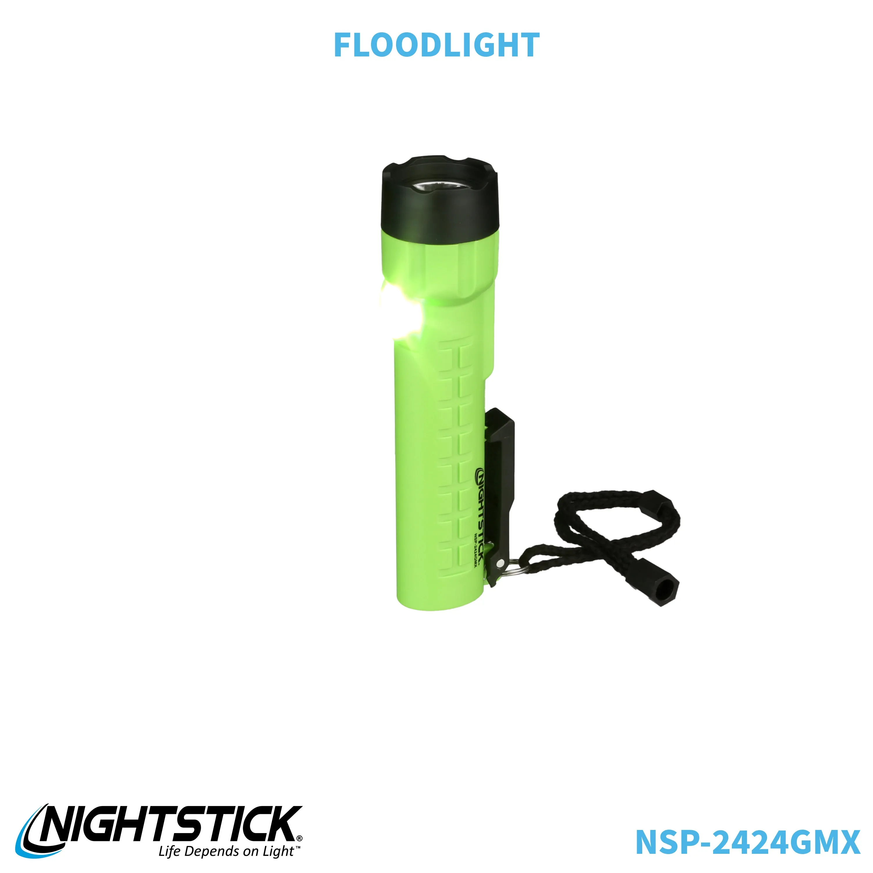 NSP-2424GMX: Dual-Light Flashlight w/Dual Magnets - 3 AA