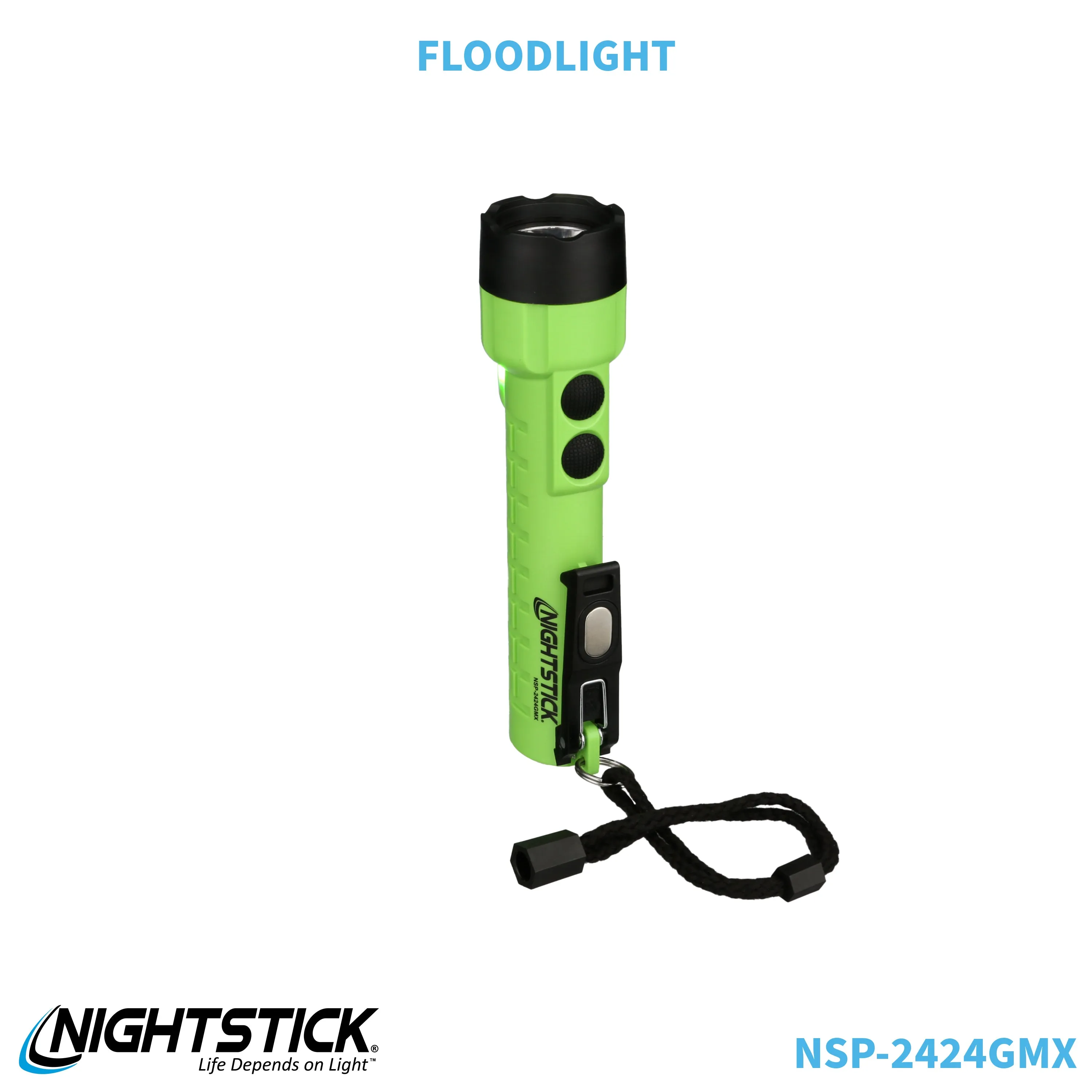 NSP-2424GMX: Dual-Light Flashlight w/Dual Magnets - 3 AA