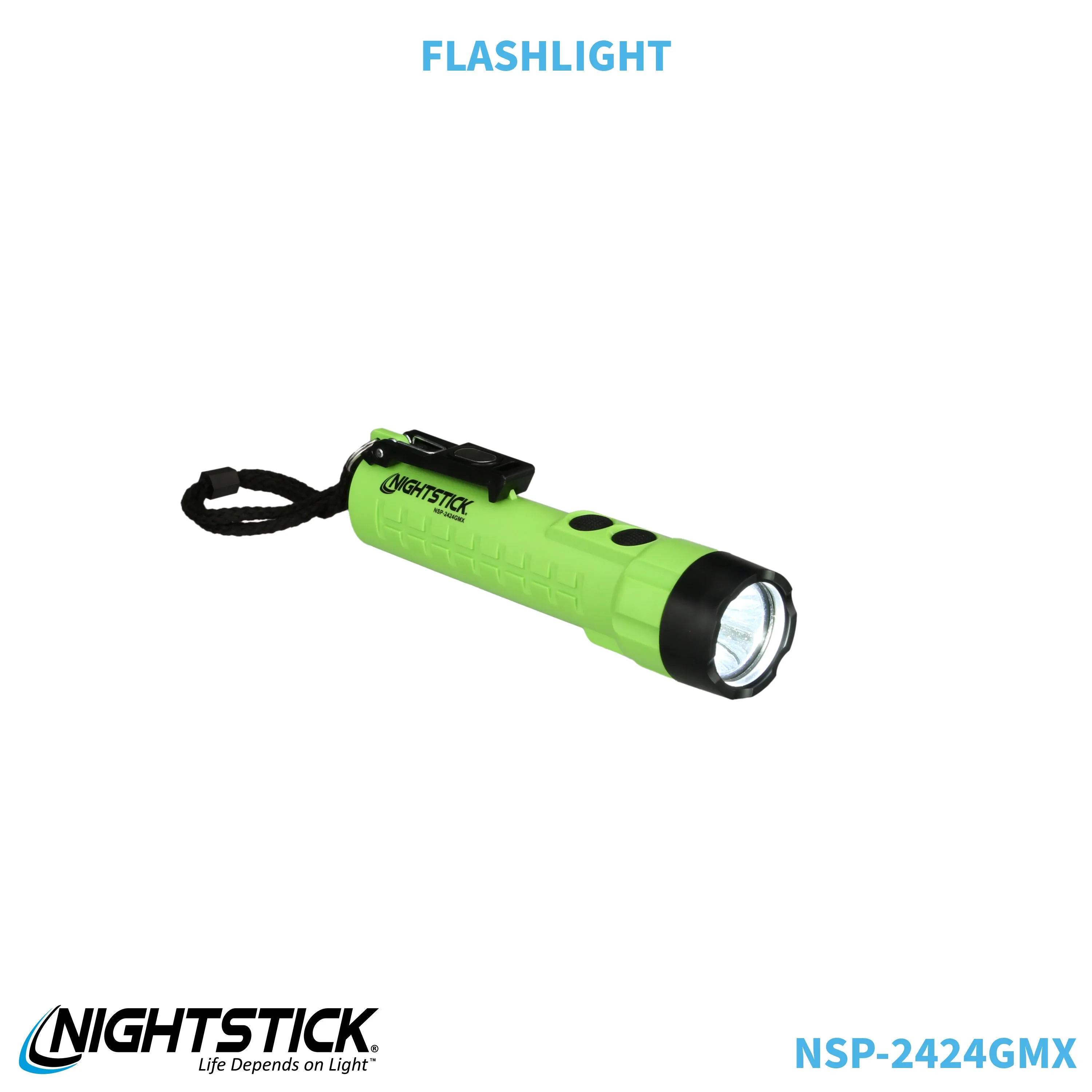 NSP-2424GMX: Dual-Light Flashlight w/Dual Magnets - 3 AA