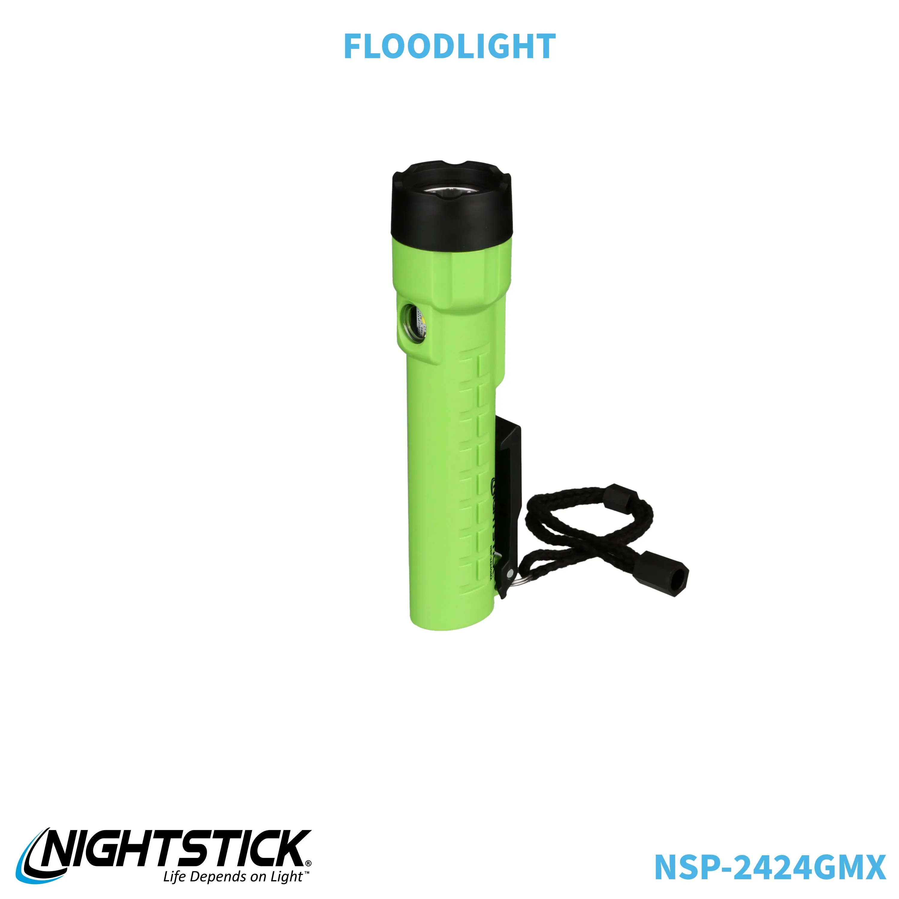 NSP-2424GMX: Dual-Light Flashlight w/Dual Magnets - 3 AA