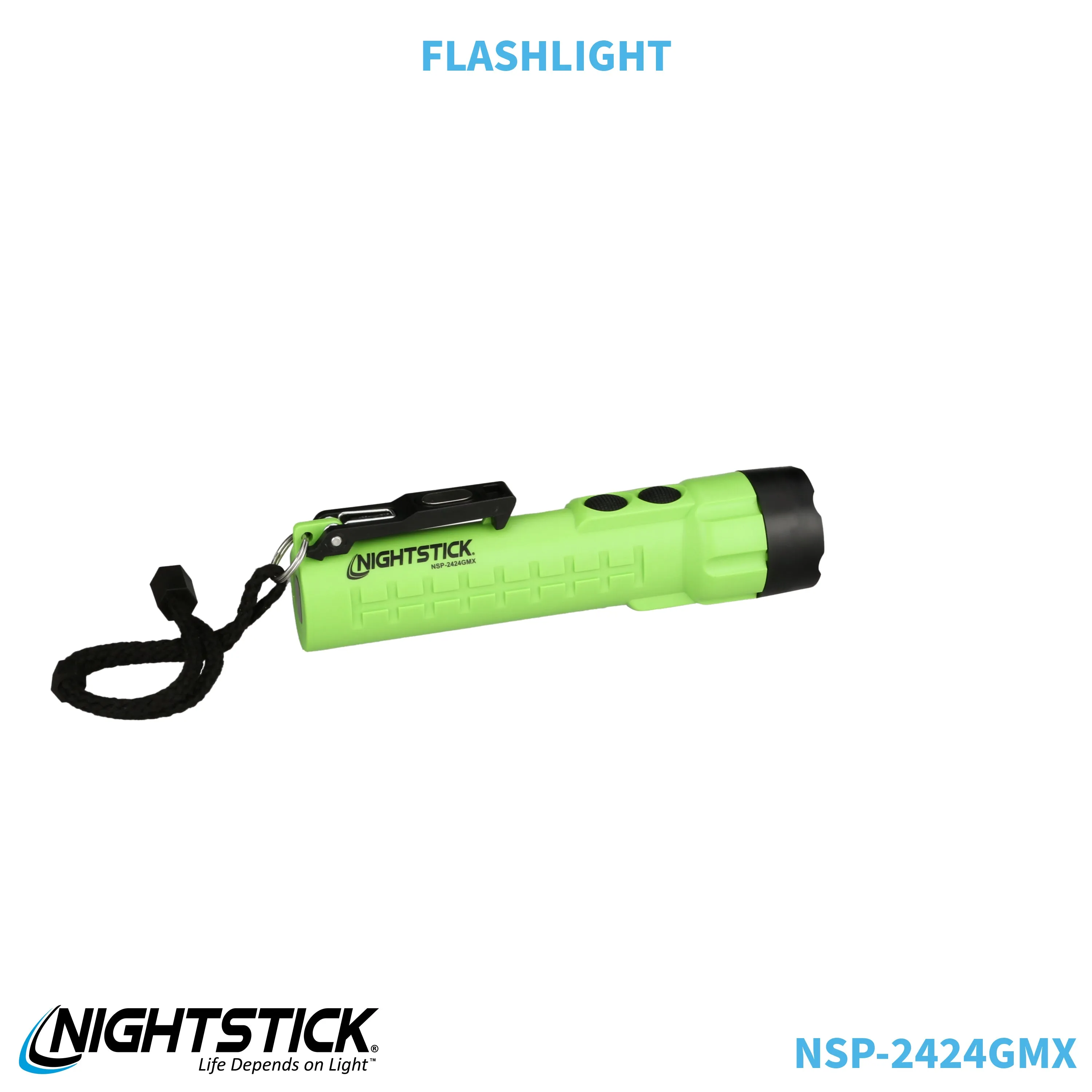 NSP-2424GMX: Dual-Light Flashlight w/Dual Magnets - 3 AA