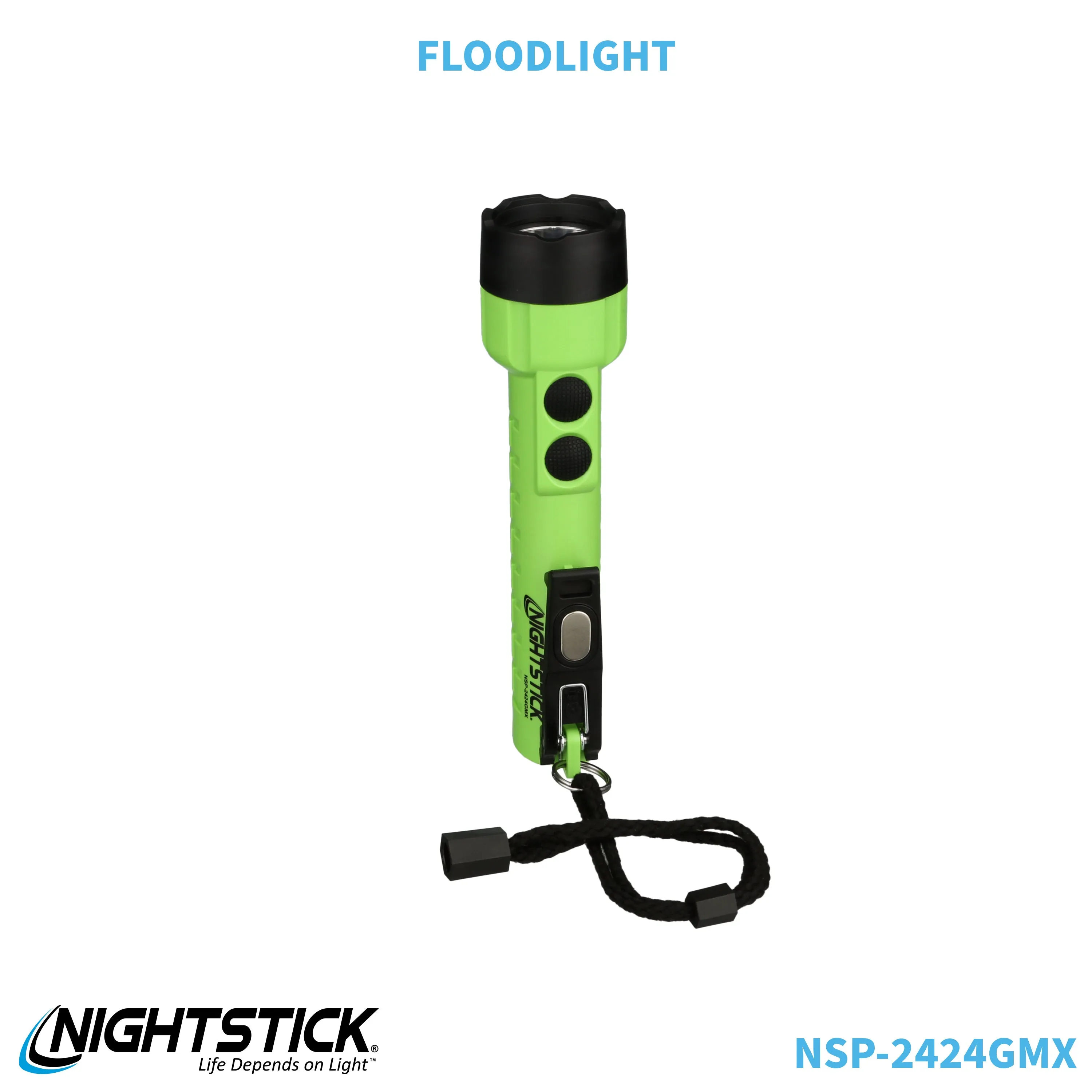 NSP-2424GMX: Dual-Light Flashlight w/Dual Magnets - 3 AA