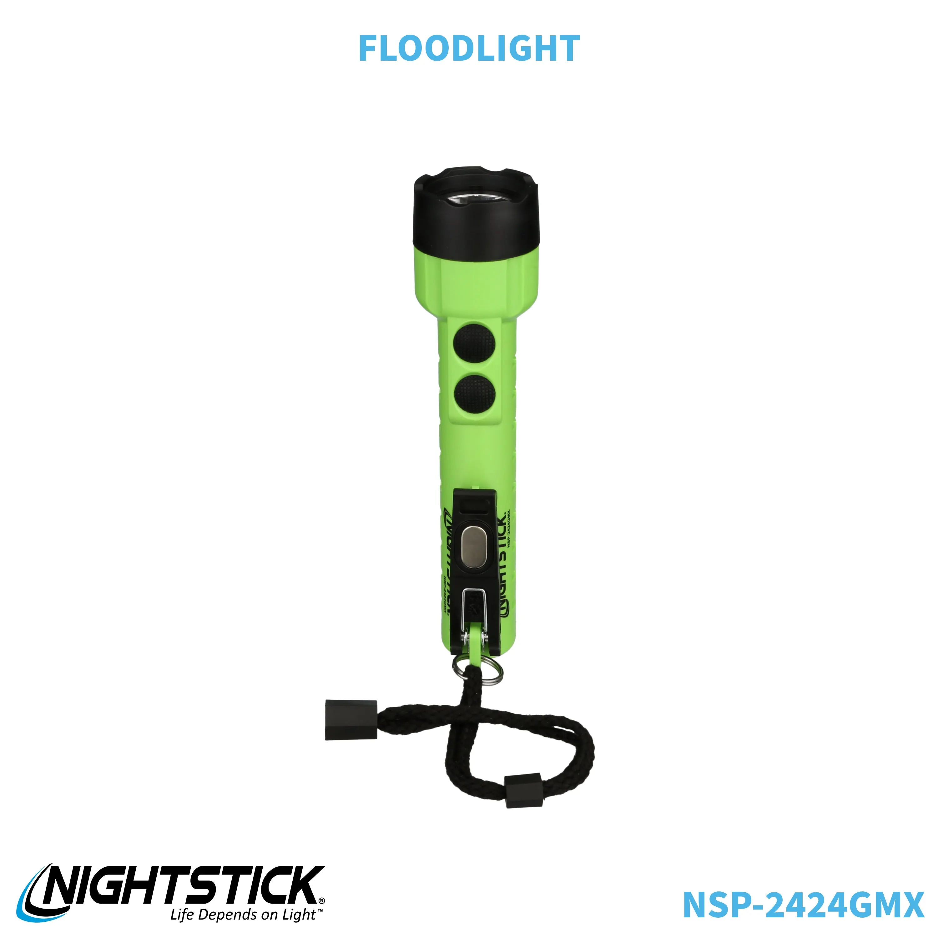 NSP-2424GMX: Dual-Light Flashlight w/Dual Magnets - 3 AA